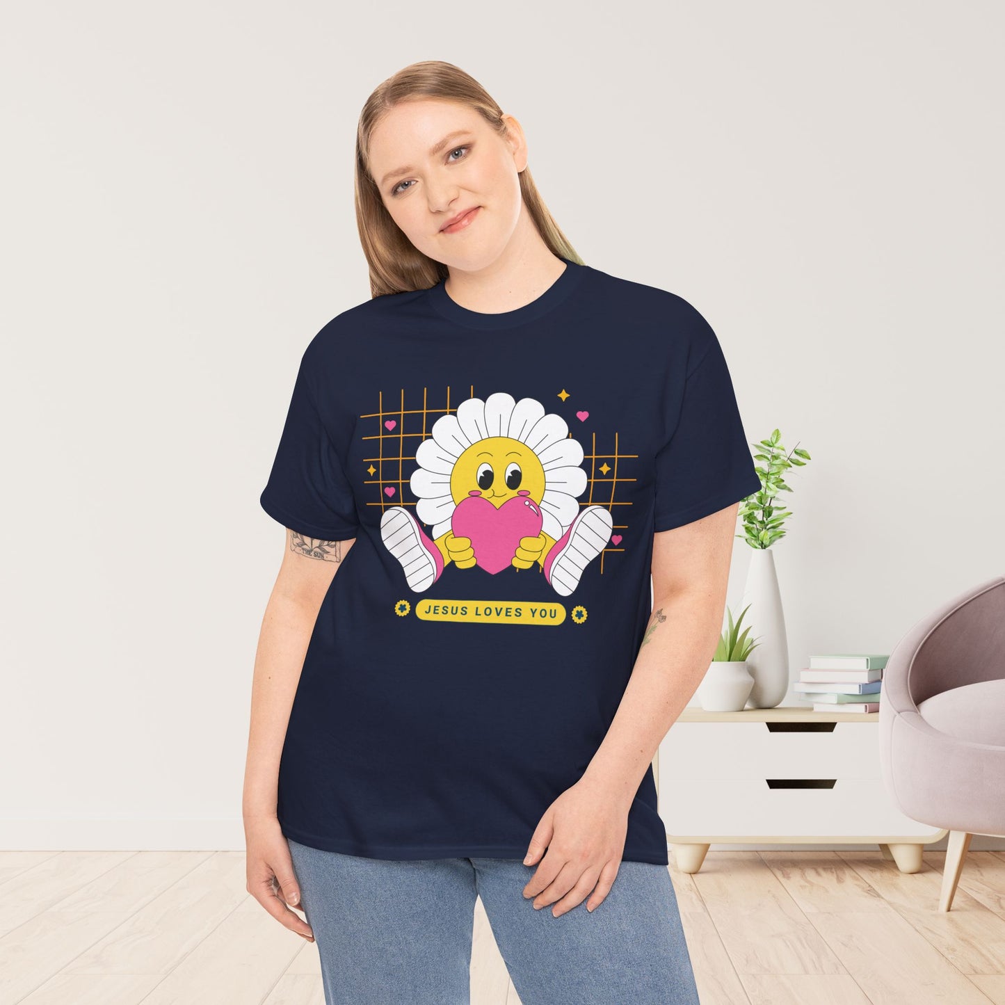 Jesus Loves You Heavy Cotton Tee