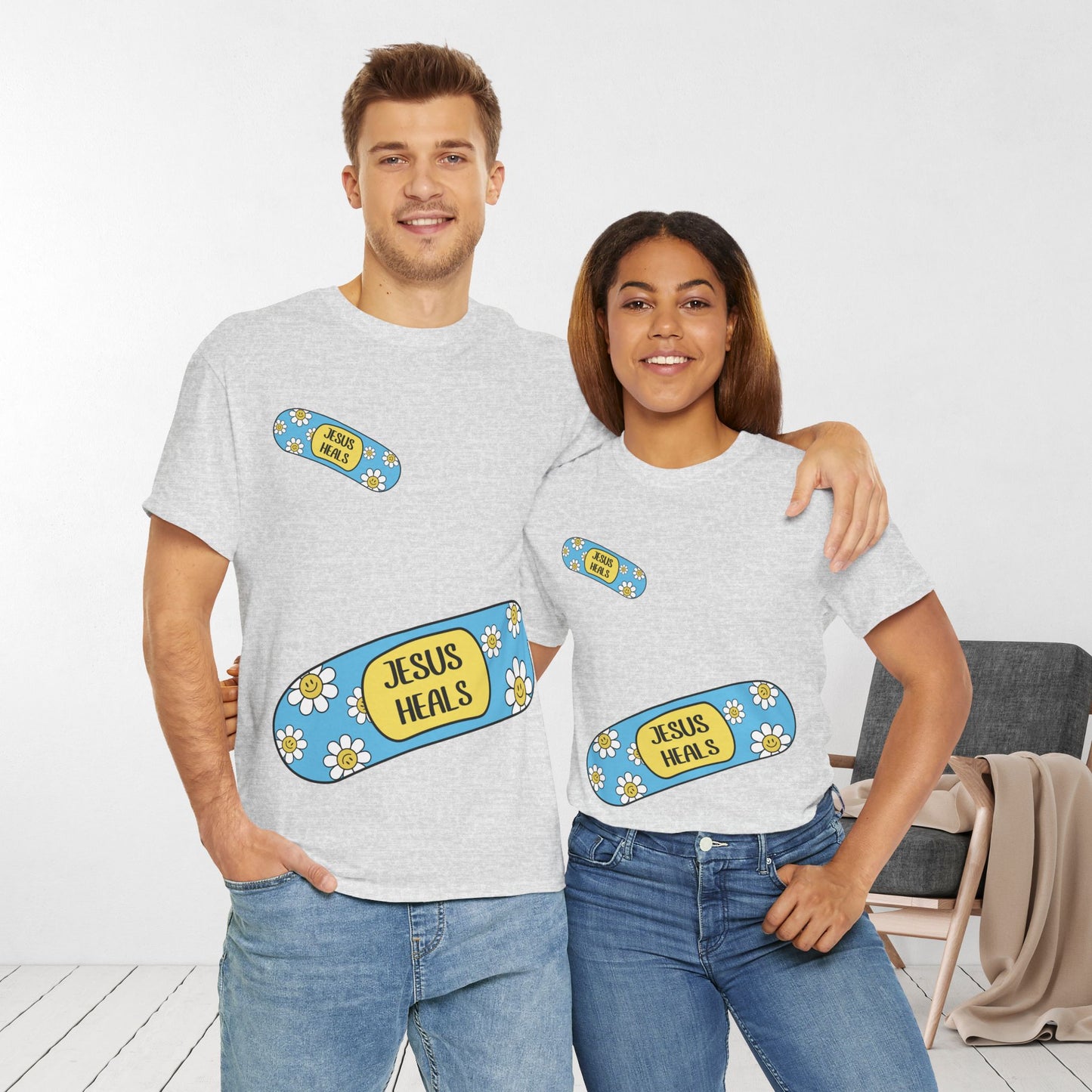 Jesus Heals Heavy Cotton Tee