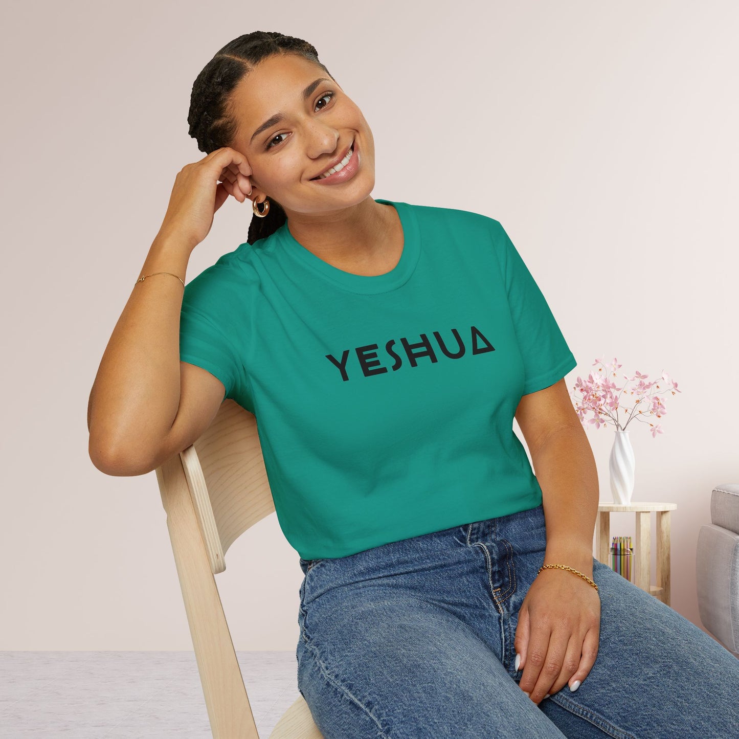 Unisex YESHUA Softstyle T-shirt - Minimalist Christian Shirt