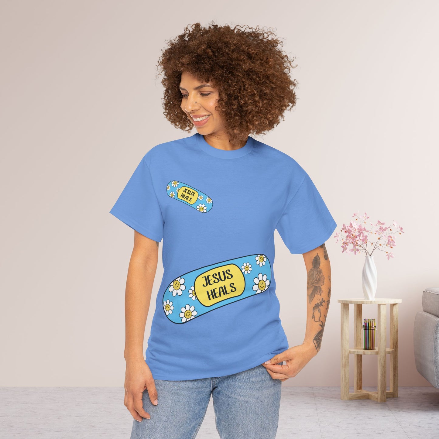 Jesus Heals Heavy Cotton Tee