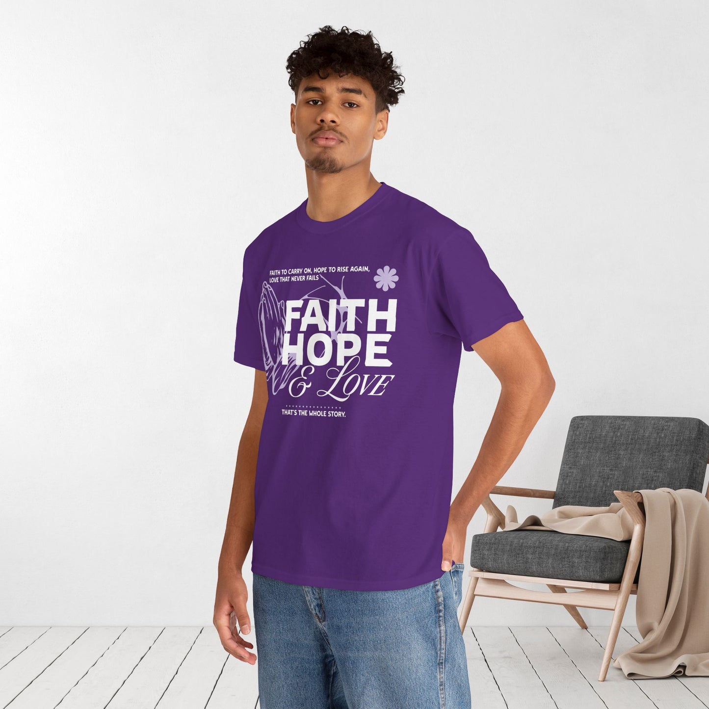 Faith Hope Love Heavy Cotton Tee