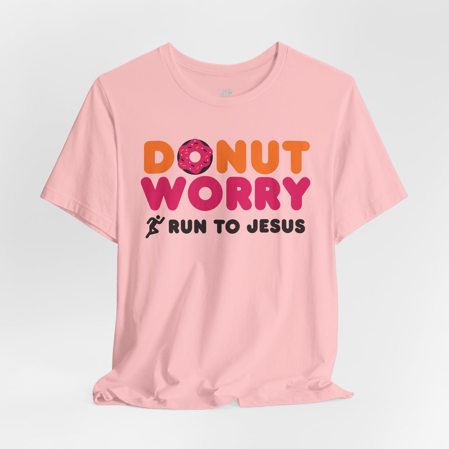 Donut Worry Run to Jesus Soft Cotton Tee