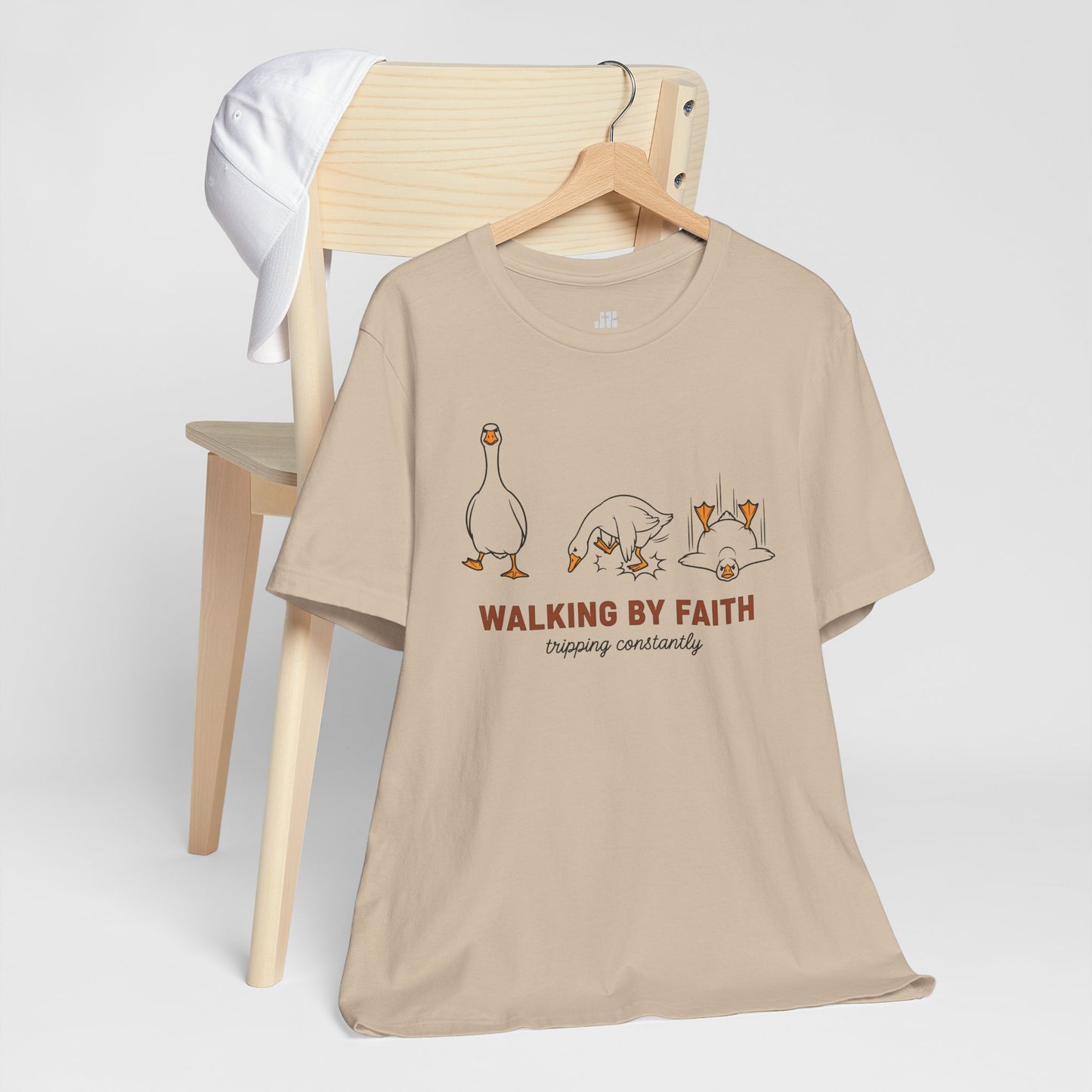 Walking By Faith Tripping Constantly Soft Cotton Tee