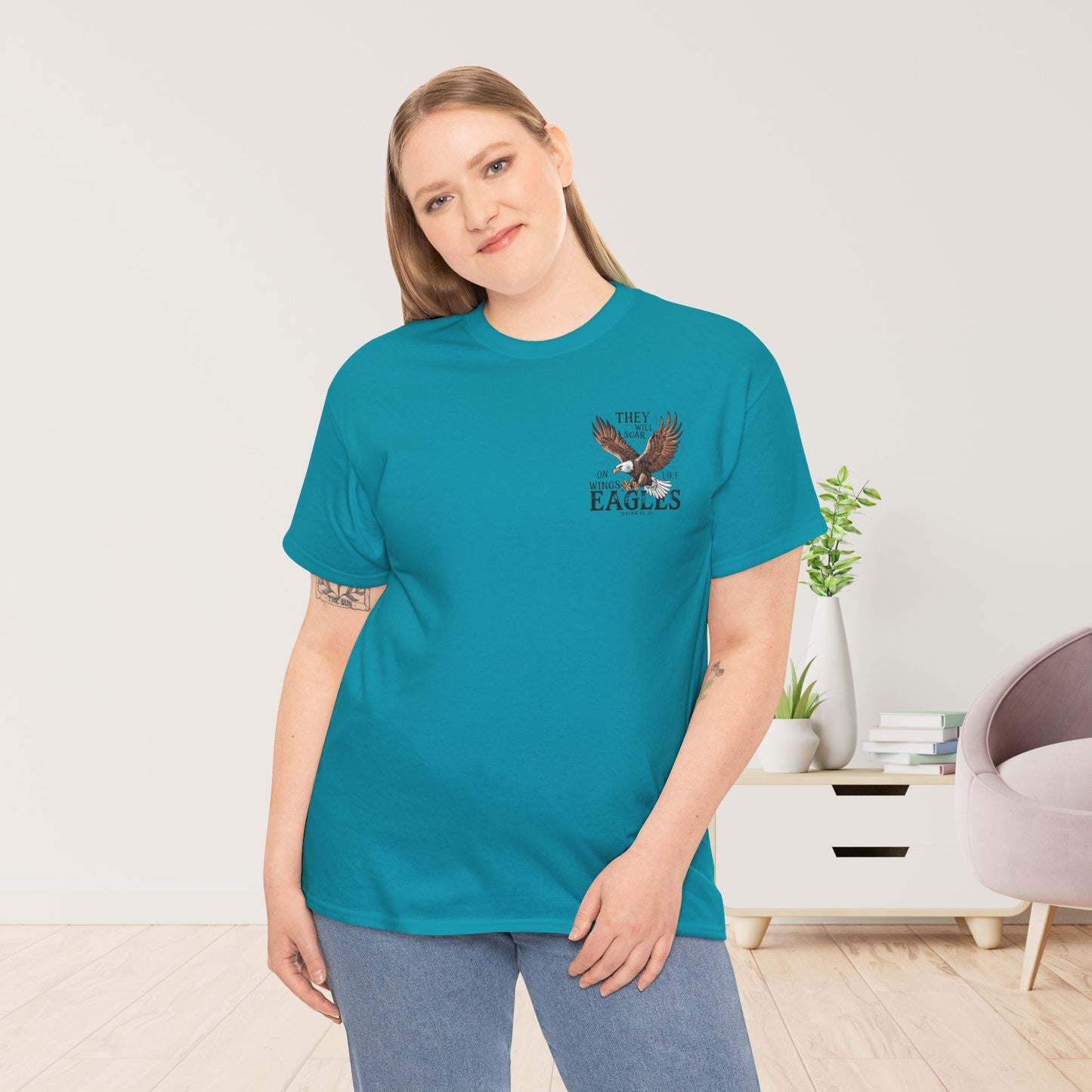 They Will Soar on Wings Like Eagles Heavy Cotton Tee