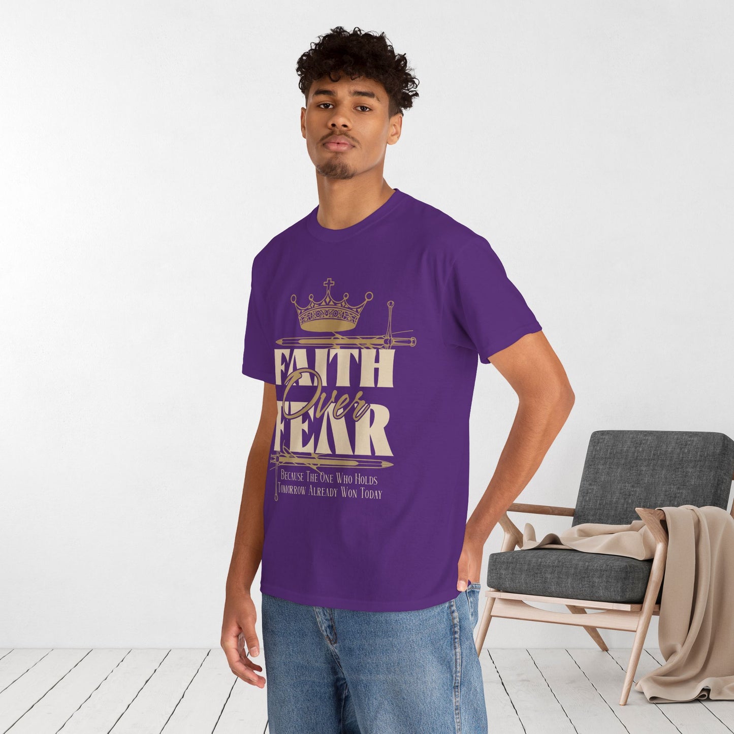 Faith Over Fear Heavy Cotton Tee