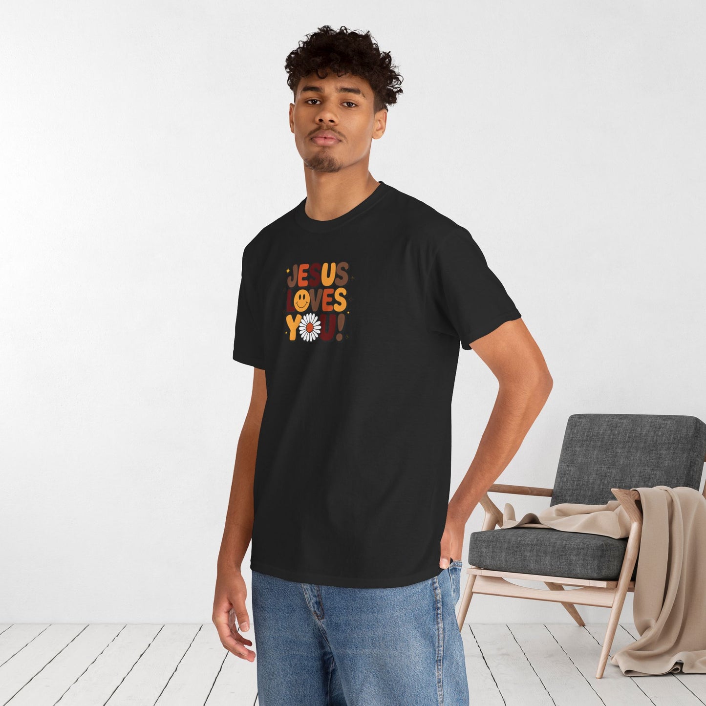Jesus Loves You Heavy Cotton Tee