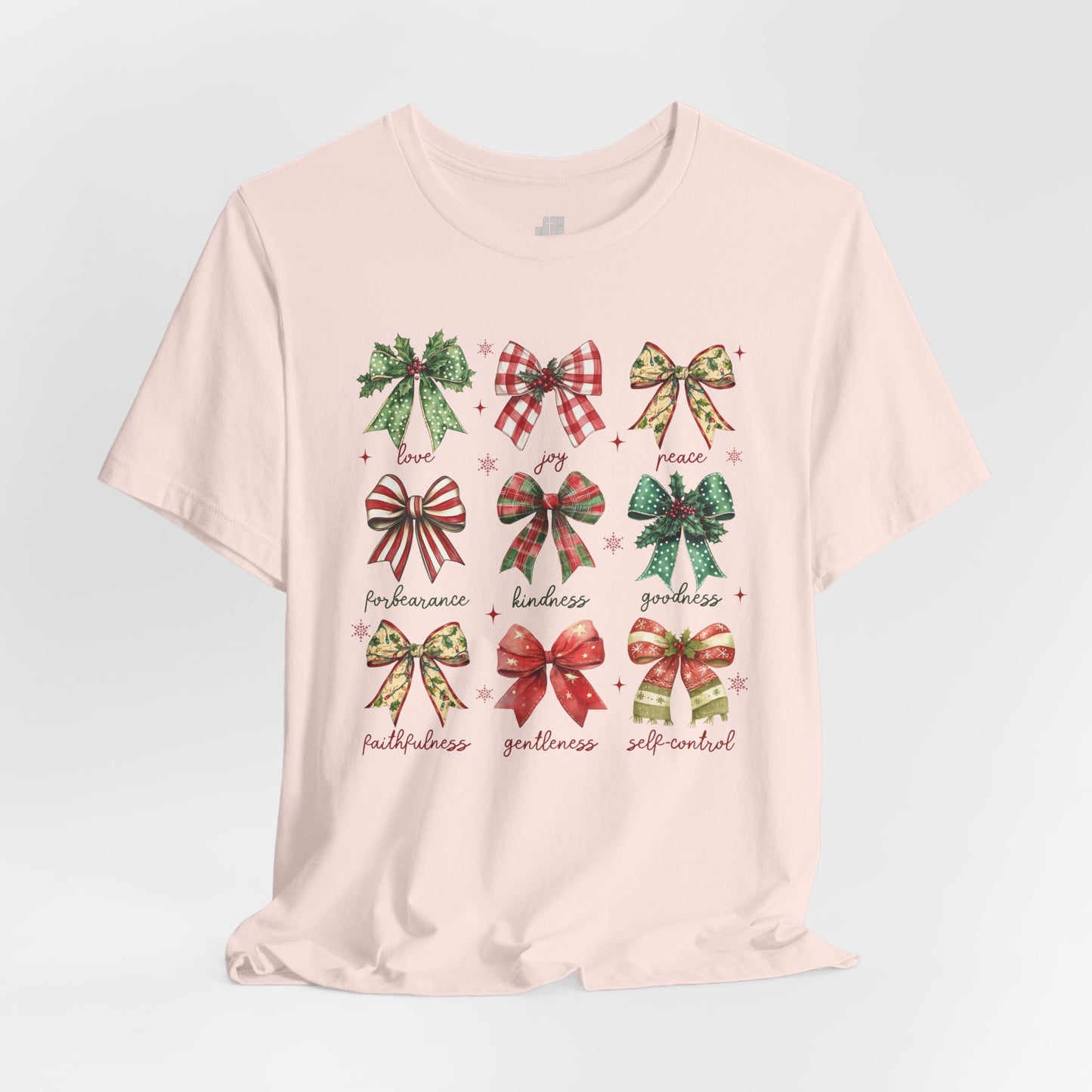 Christmas Fruit of the Spirit Soft Cotton Tee - Holiday Christian Shirt