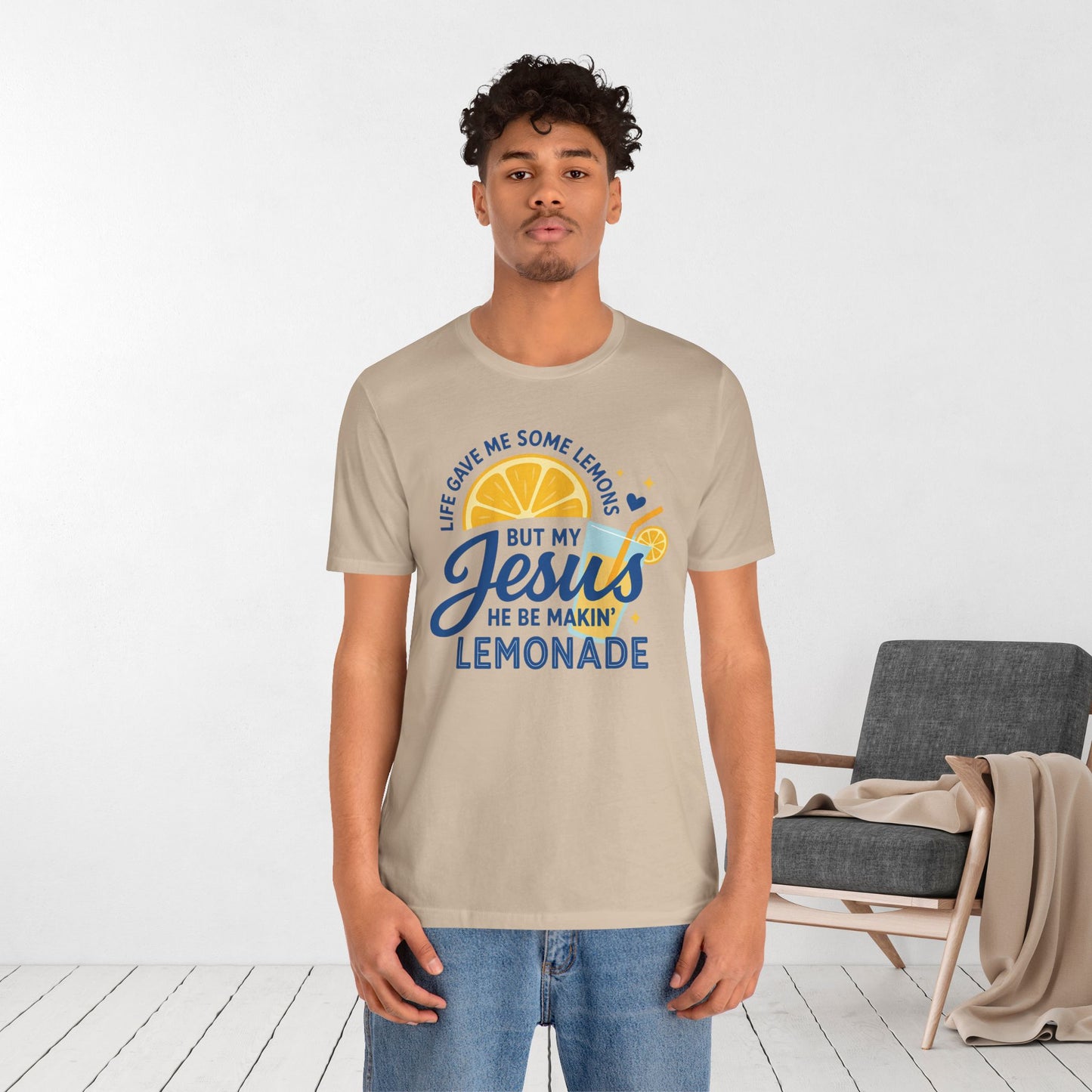 Life Gave Me Lemons But My Jesus Makes Lemonade Soft Cotton Tee