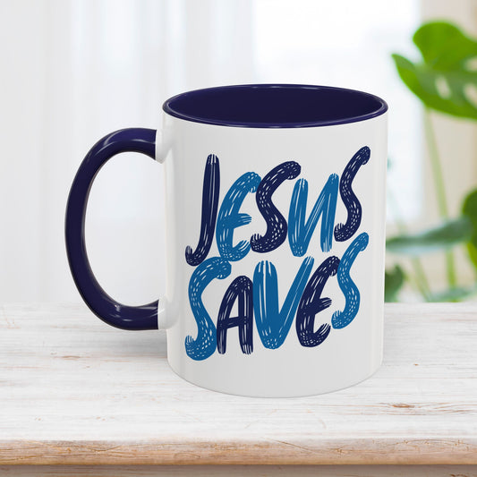 Jesus Saves Mug - Christian Coffee Mug