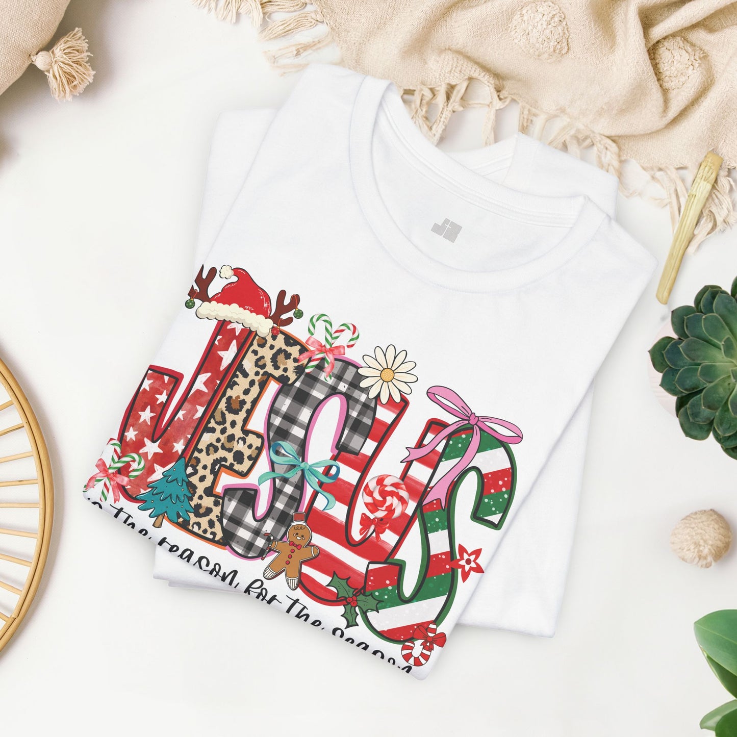 Jesus Is The Reason For The Season Soft Cotton Tee - Christian Christmas Shirt
