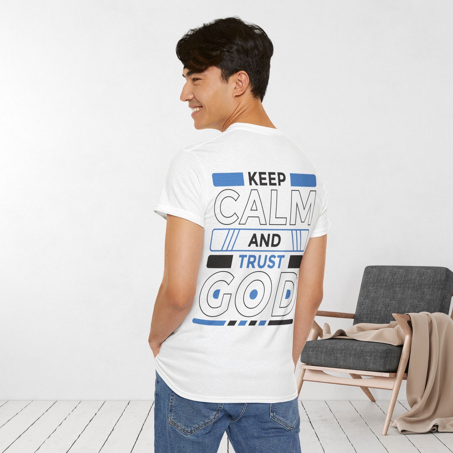 Keep Calm and Trust God Heavy Cotton Tee
