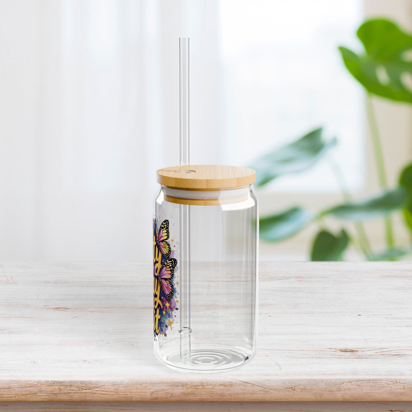 Be Salty Stay Lit Sipper Glass with Bamboo Lid & Straw - 16 oz