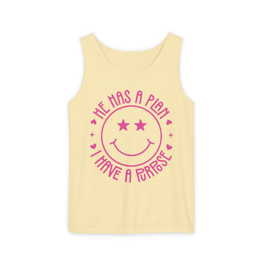 He Has a Plan I Have a Purpose Comfort Colors Garment-Dyed Tank Top