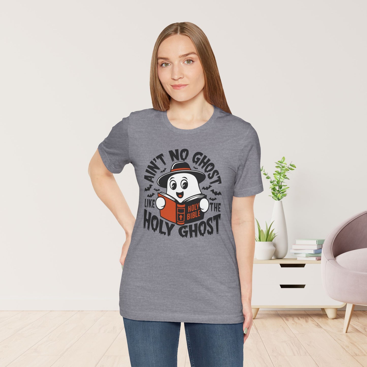 Ain't No Ghost Like The Holy Ghost Soft Cotton Tee - Christian Shirt