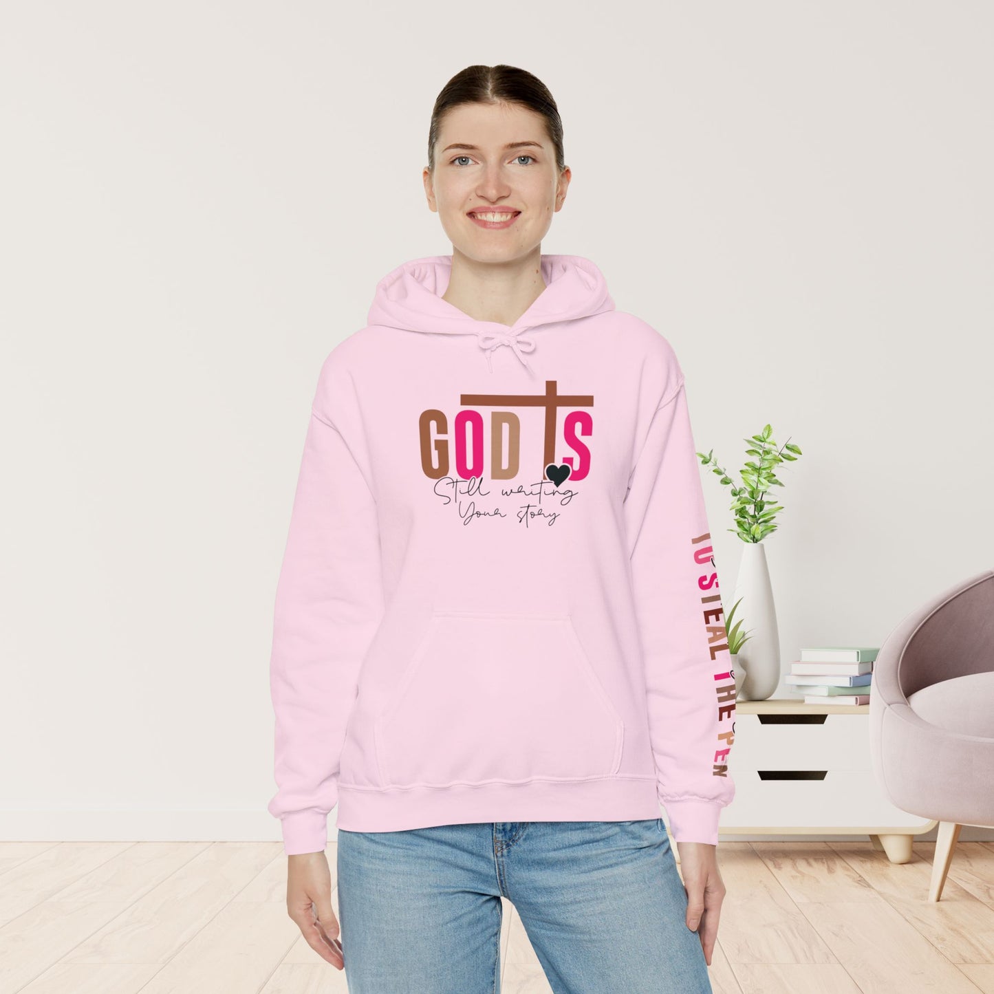 Pink God is Still Writing Your Story Christian Hoodie
