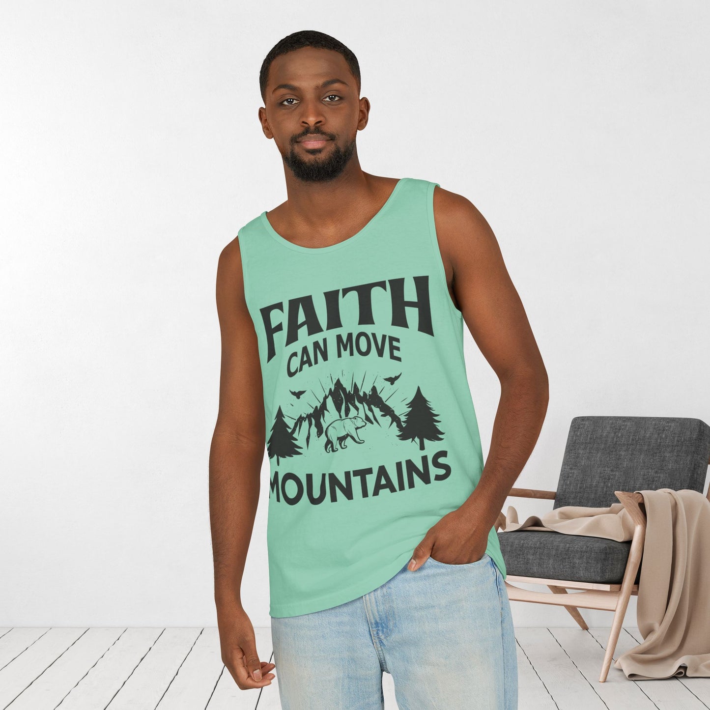 Faith Can Move Mountains Comfort Colors Garment-Dyed Tank Top