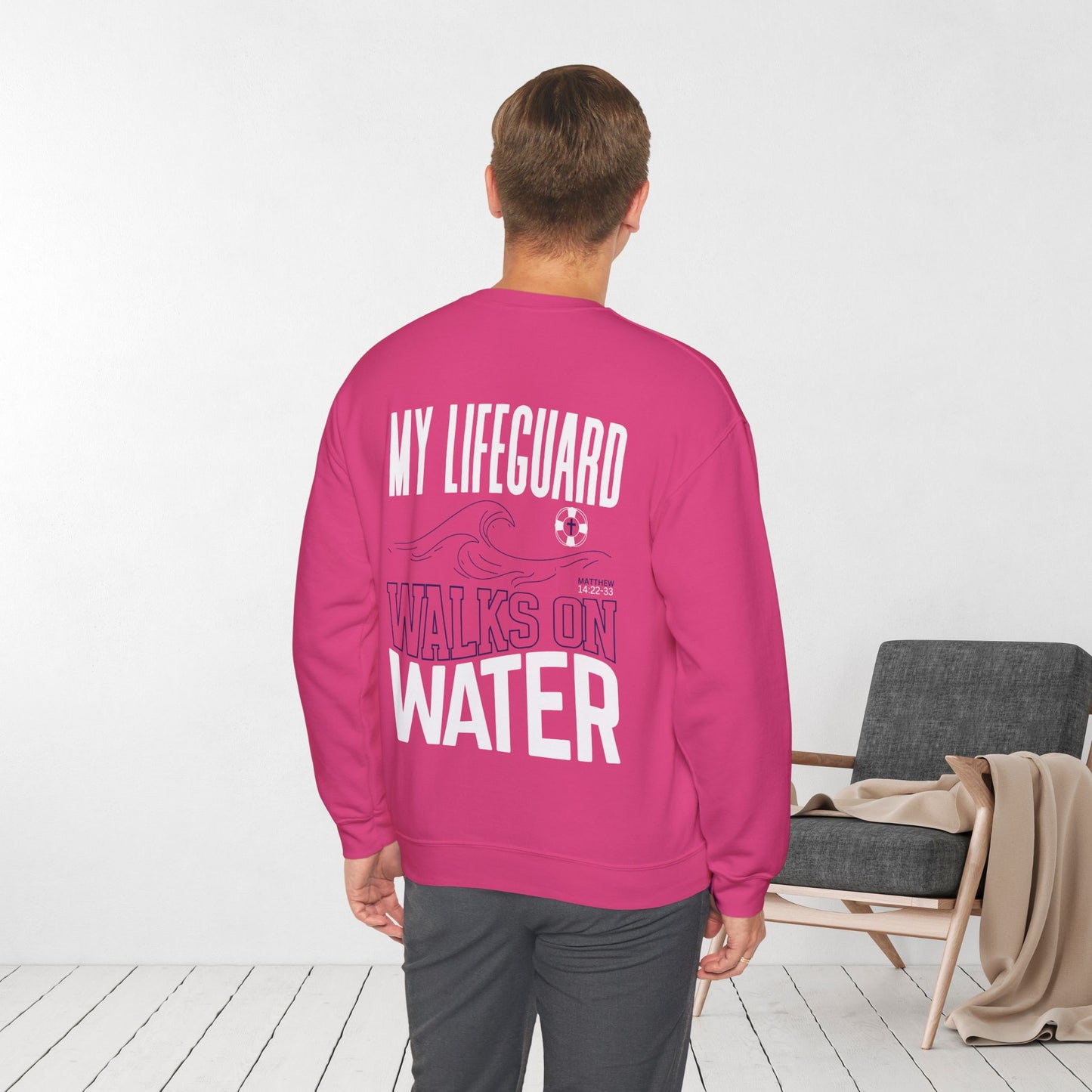 Jesus Saves - My Lifeguard Walks on Water Sweatshirt