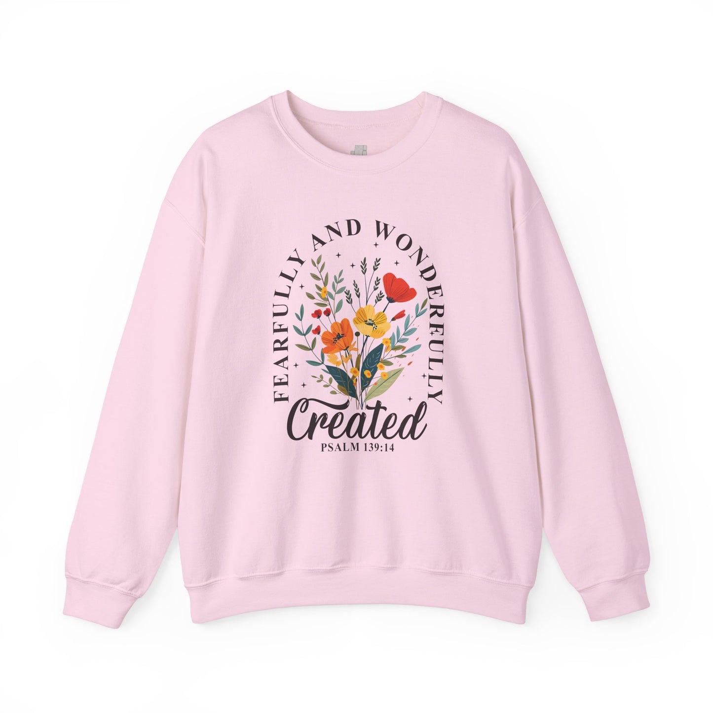 Fearfully and Wonderfully Created Psalm 139:14 Sweatshirt - Christian Mom Sweatshirt