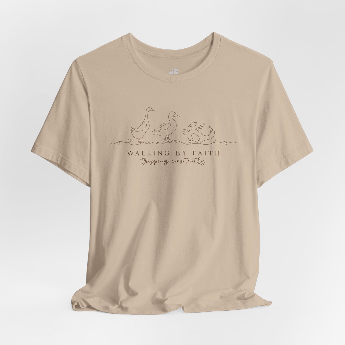 Walking By Faith Tripping Constantly Soft Cotton Tee