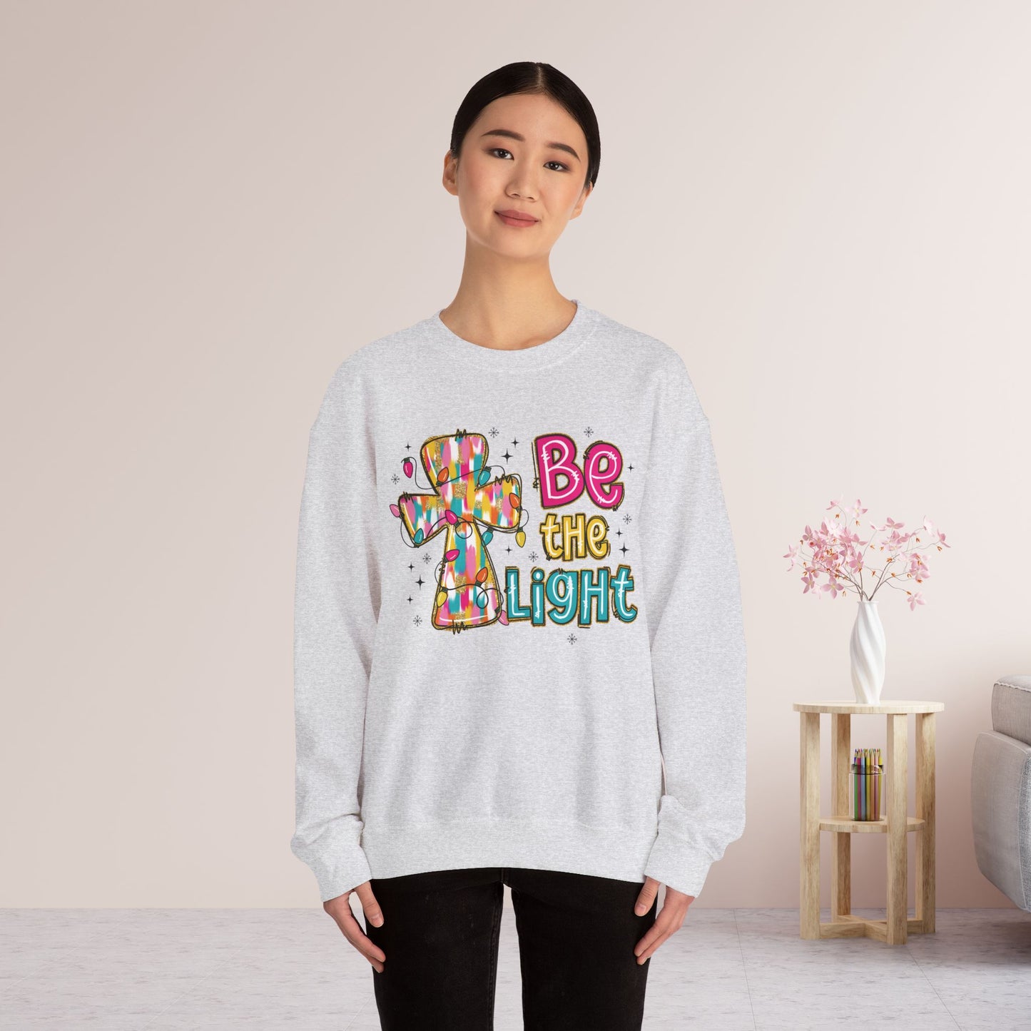 Be The Light Christian Sweatshirt - Christmas Pullover