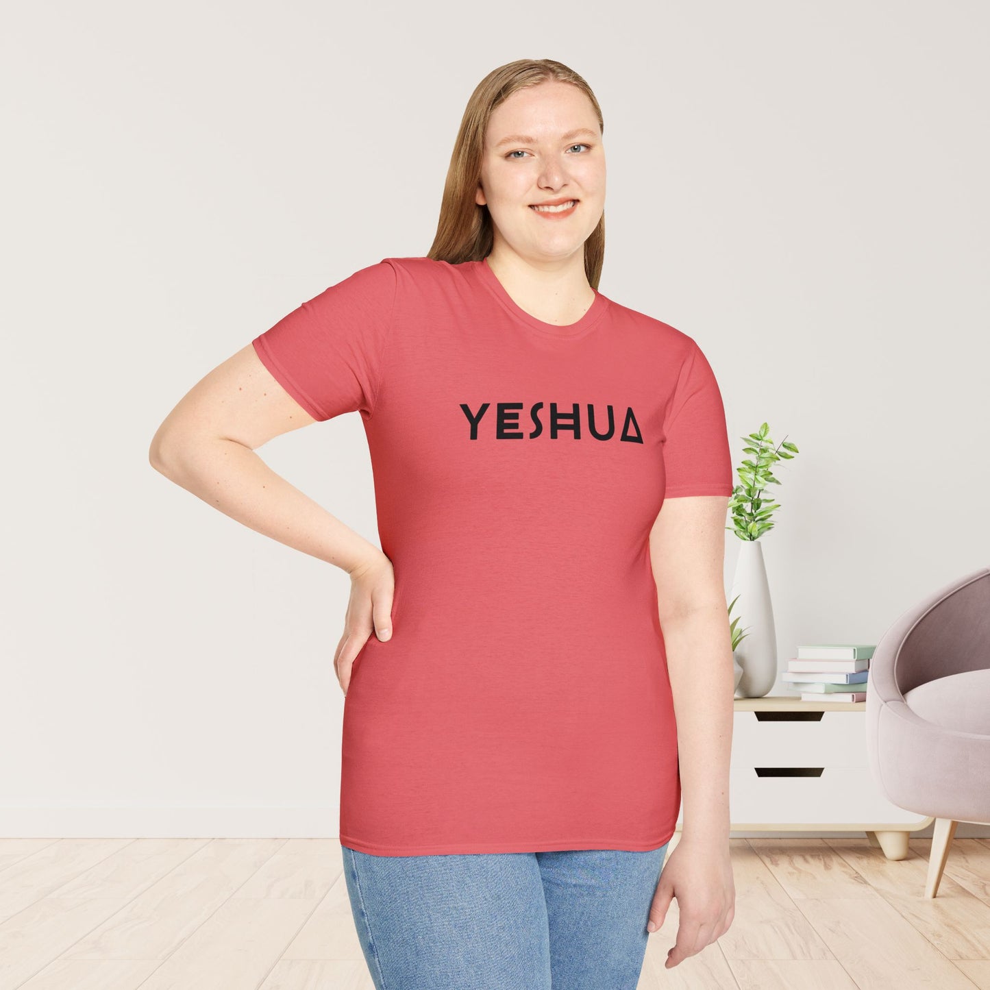 Unisex YESHUA Softstyle T-shirt - Minimalist Christian Shirt