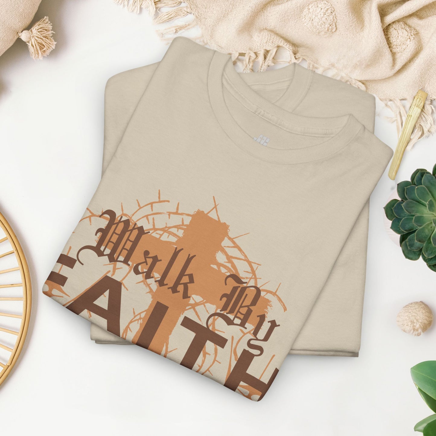 Walk by Faith Not by Sight Heavy Cotton Tee