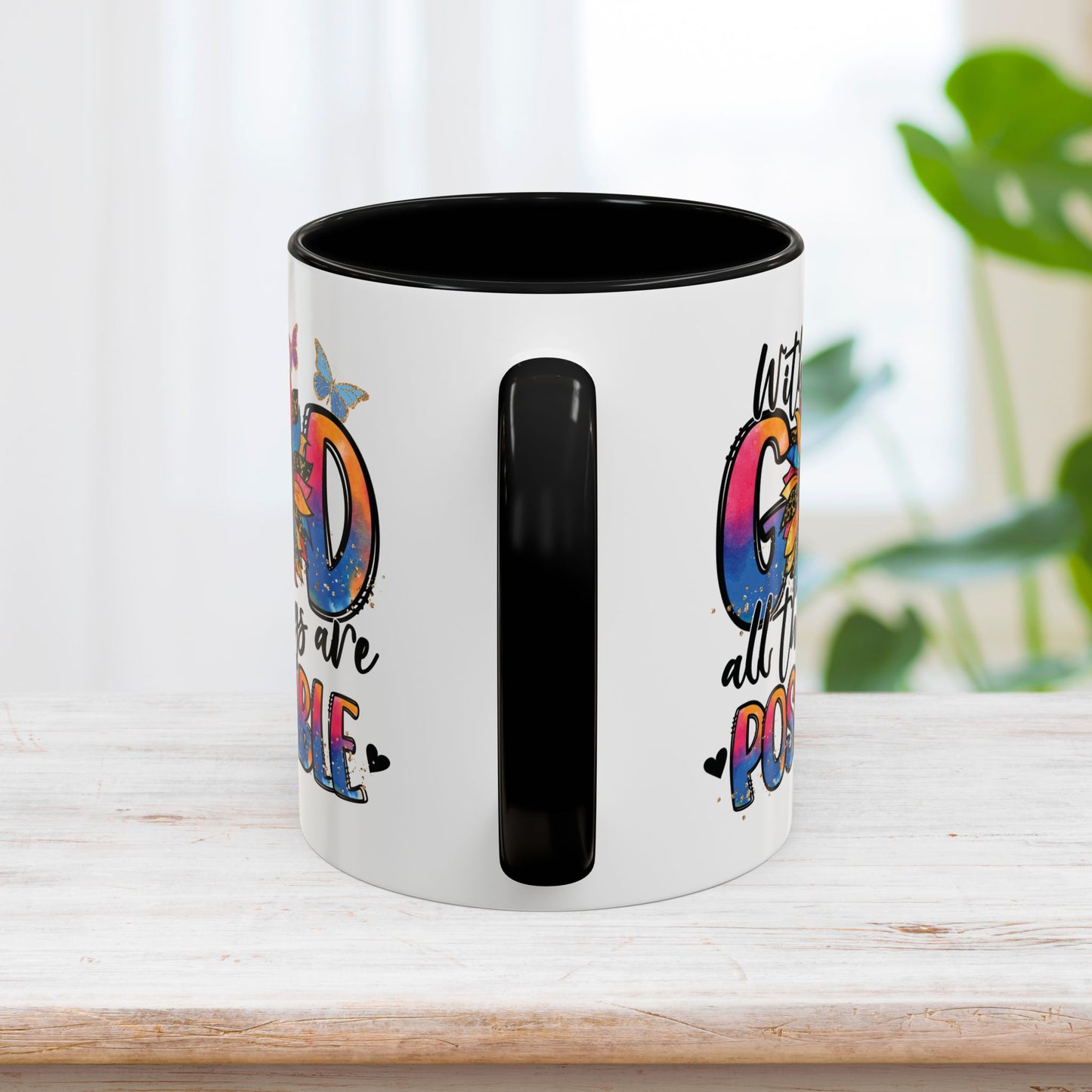 With God All Things Are Possible Mug - Christian Coffee Mug