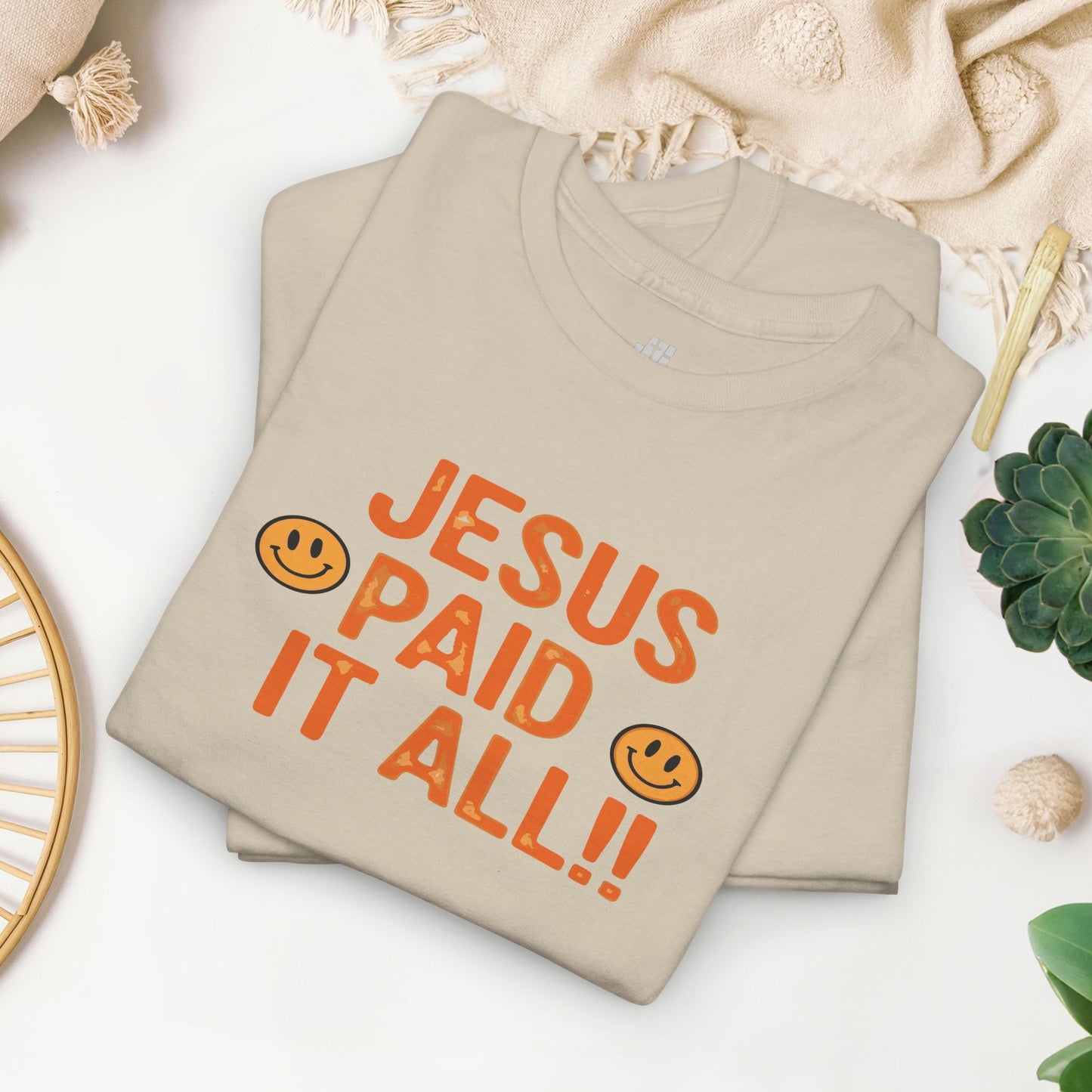 Jesus Paid It All Heavy Cotton Tee