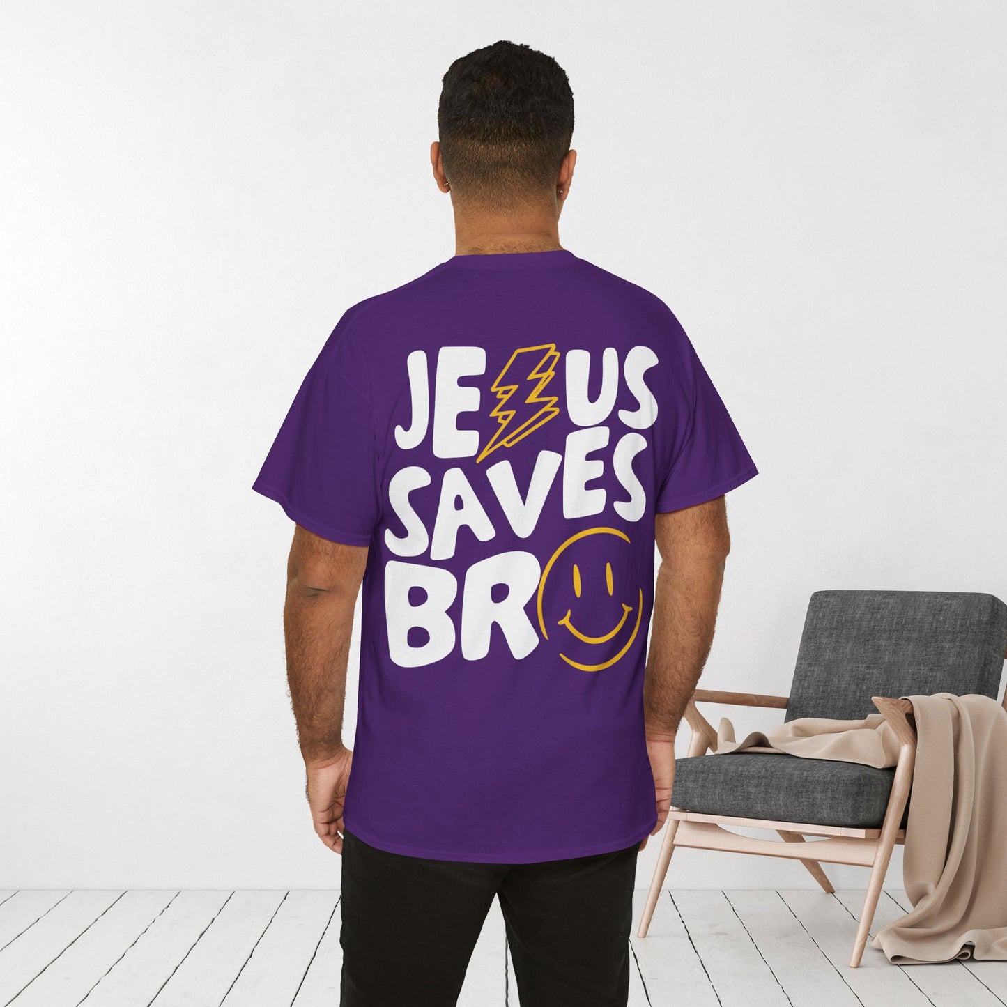 Jesus Saves Bro Heavy Cotton Tee