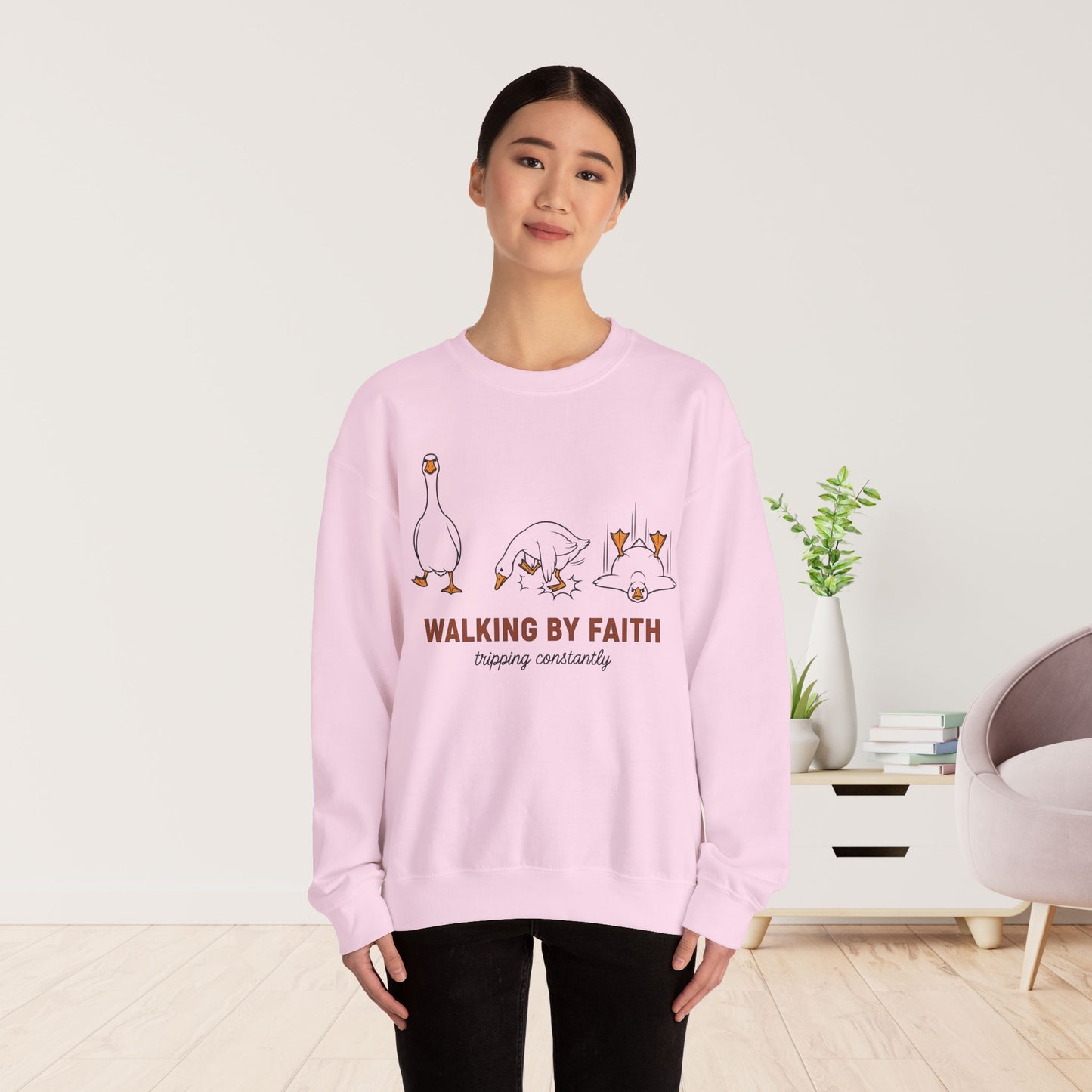 Walking By Faith Tripping Constantly Sweatshirt
