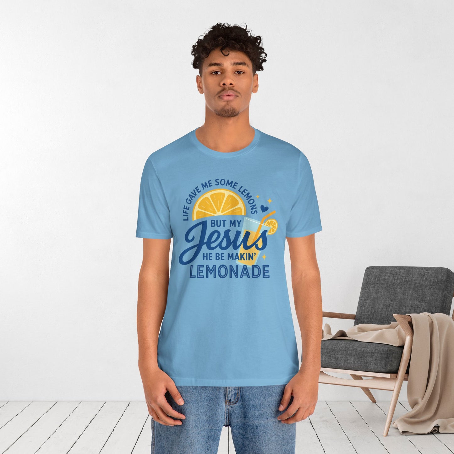 Life Gave Me Lemons But My Jesus Makes Lemonade Soft Cotton Tee
