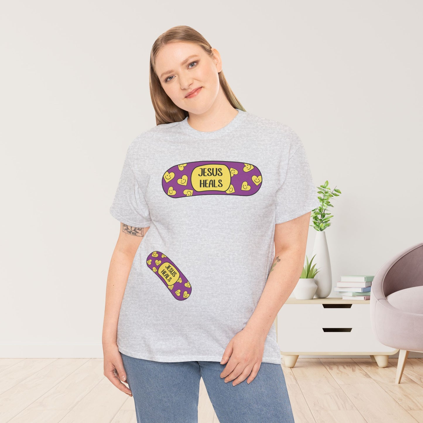 Jesus Heals Heavy Cotton Tee