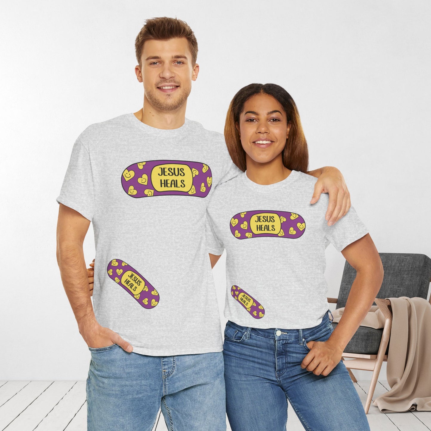 Jesus Heals Heavy Cotton Tee