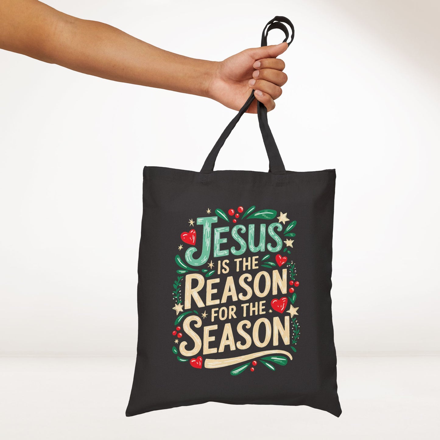 Jesus Is The Reason For The Season Canvas Tote Bag