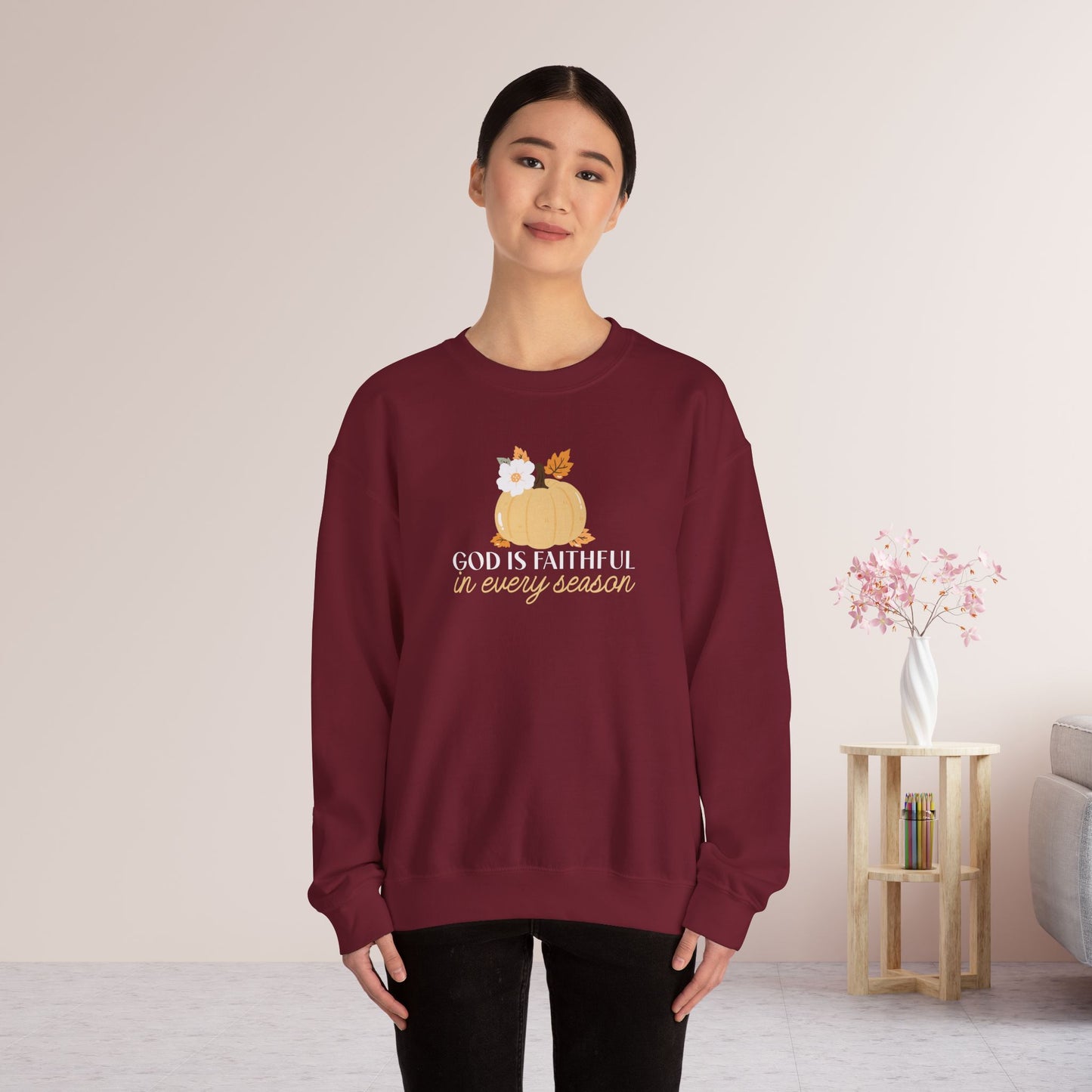 God is Faithful in Every Season Sweatshirt - Fall Crewneck