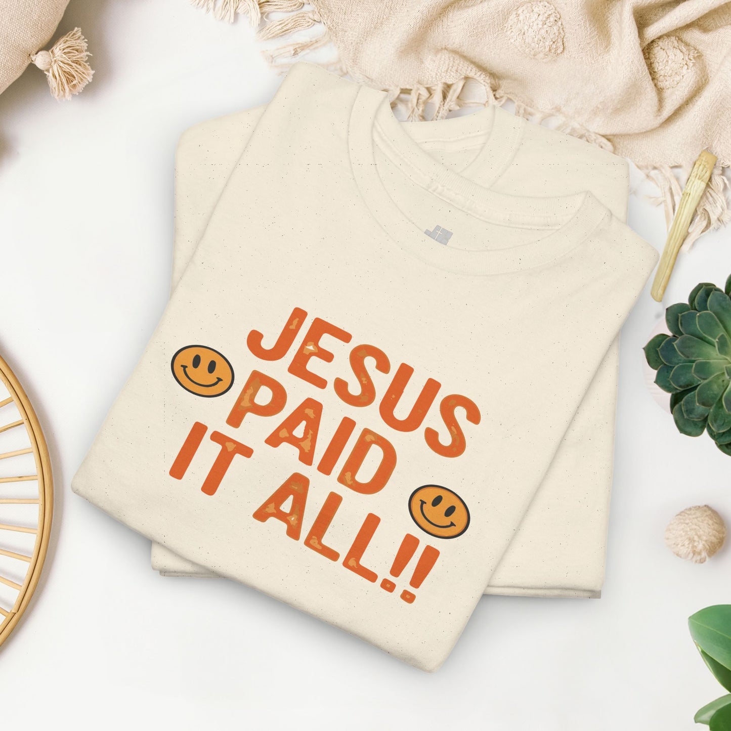 Jesus Paid It All Heavy Cotton Tee