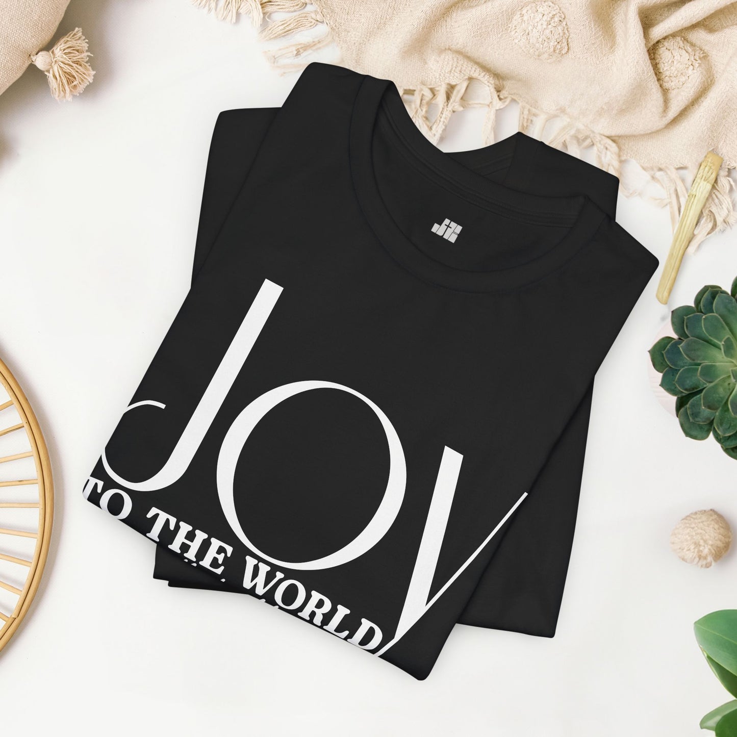 Joy to The World Soft Cotton Tee - Christian Christmas Shirt