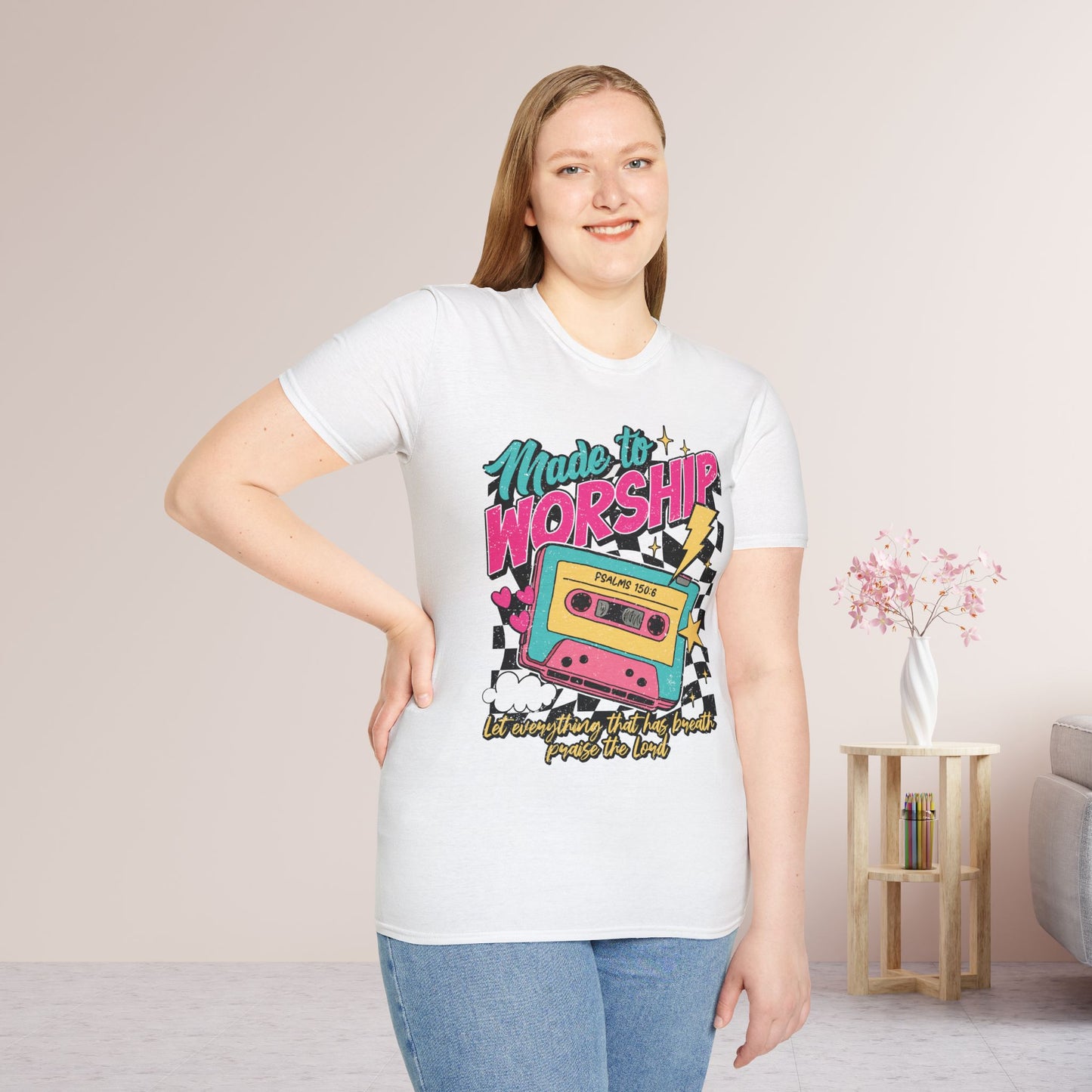 Retro Made to Worship Softstyle T-shirt