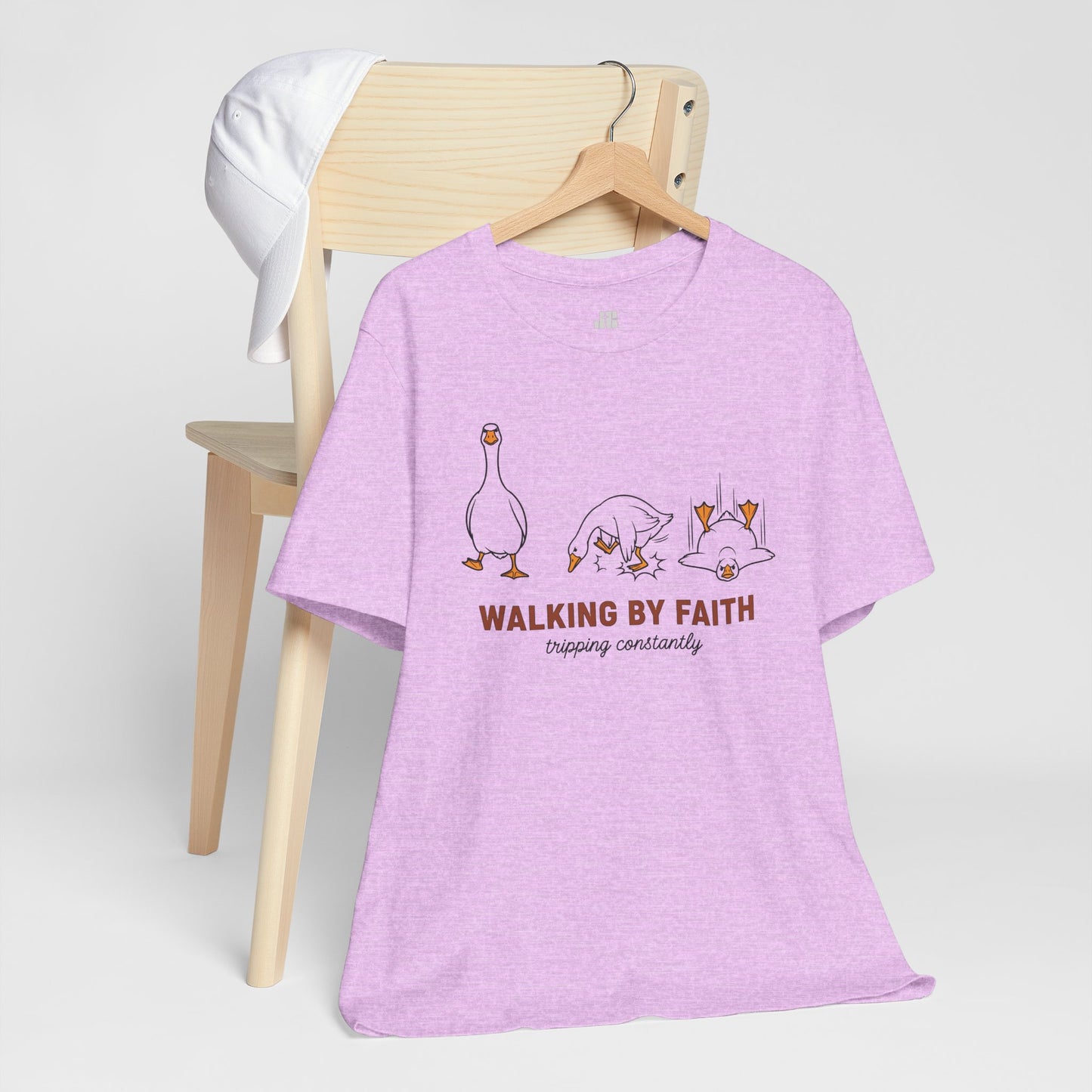 Walking By Faith Tripping Constantly Soft Cotton Tee
