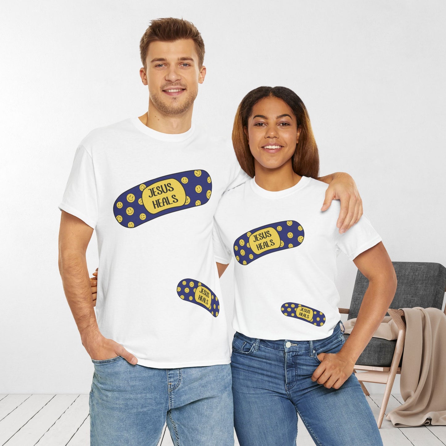 Jesus Heals Heavy Cotton Tee