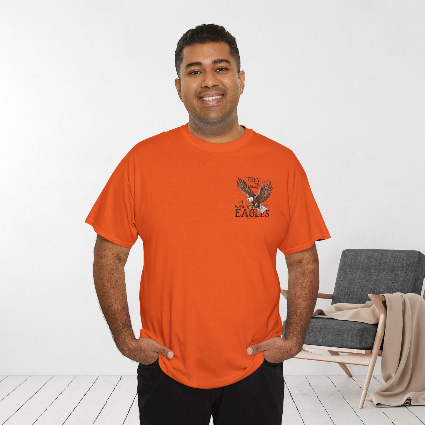 They Will Soar on Wings Like Eagles Heavy Cotton Tee