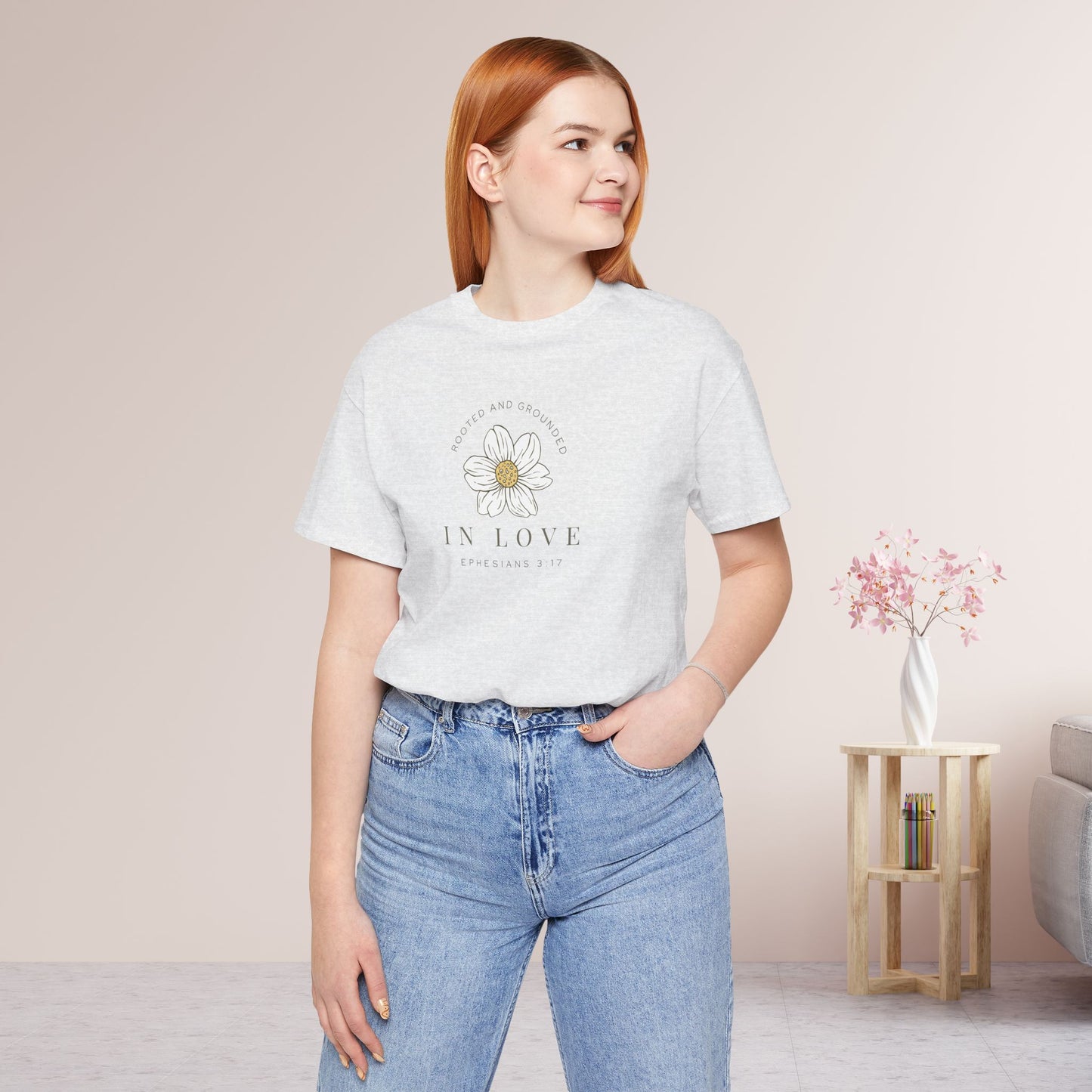 Rooted and Grounded in Love Soft Cotton Tee