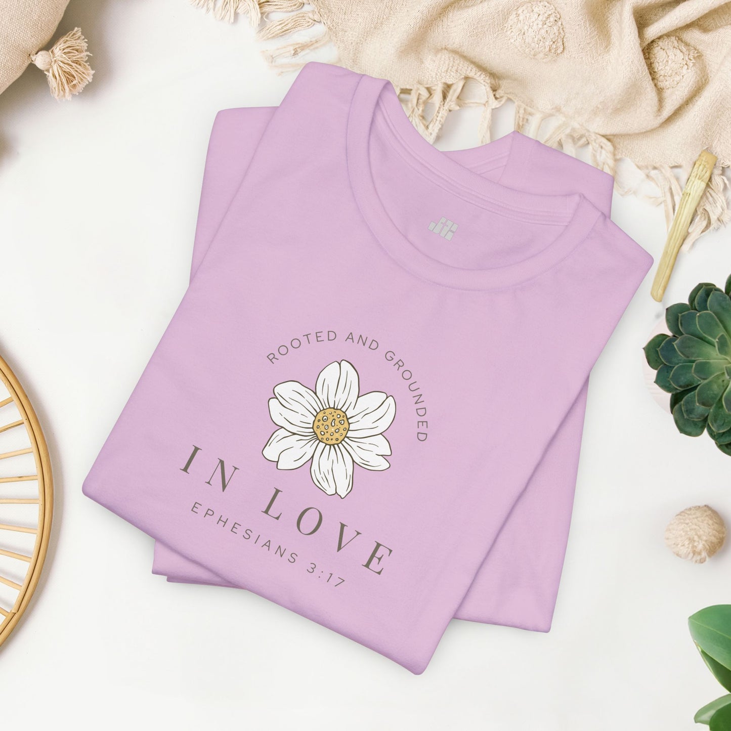 Rooted and Grounded in Love Soft Cotton Tee