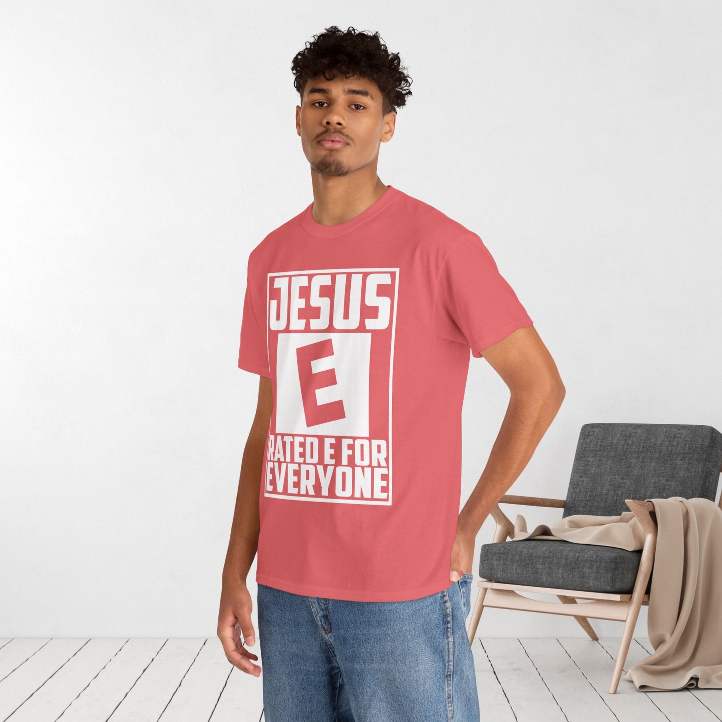 Jesus Rated E for Everyone Heavy Cotton Tee