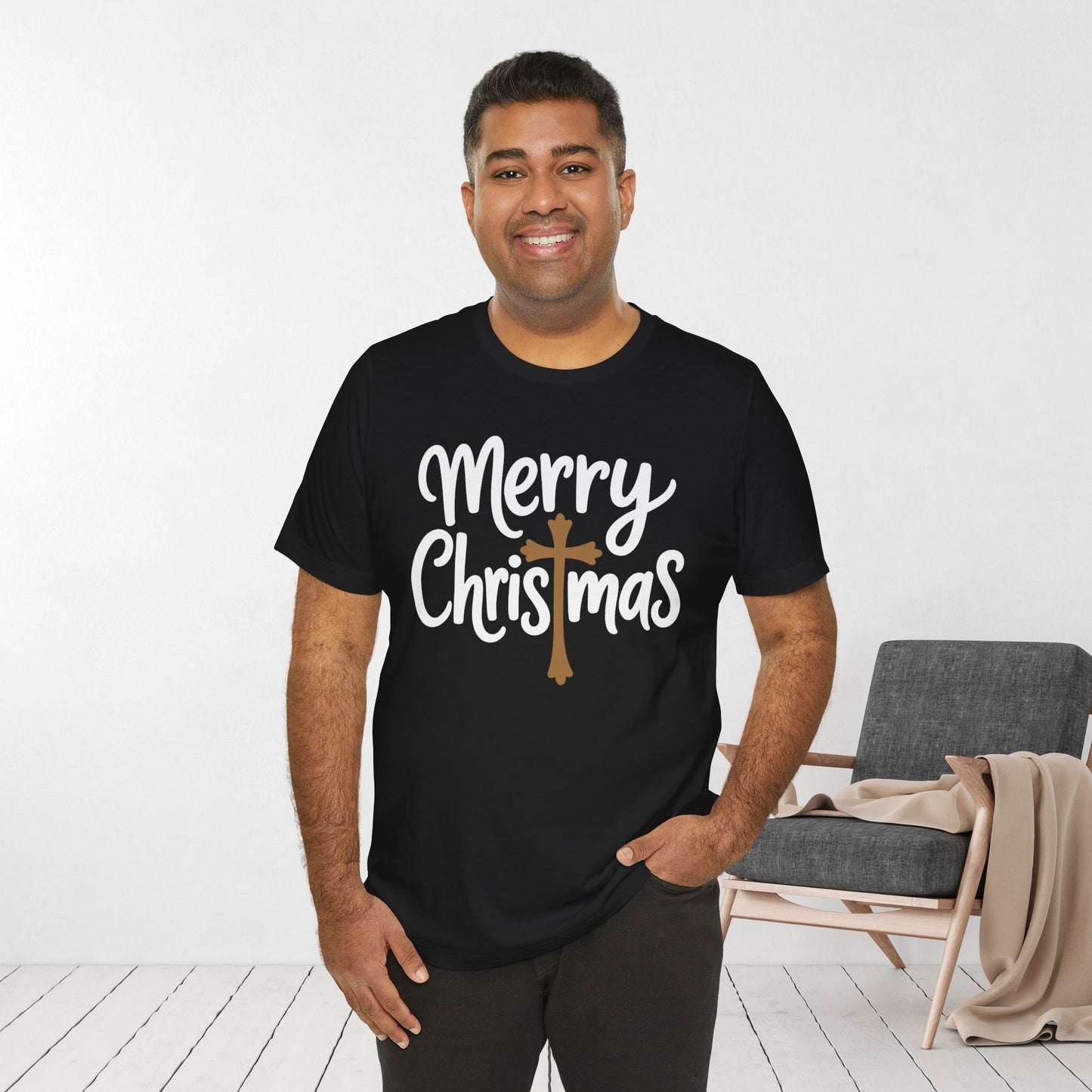 Merry Christmas Soft Cotton Tee - Christian Christmas Shirt