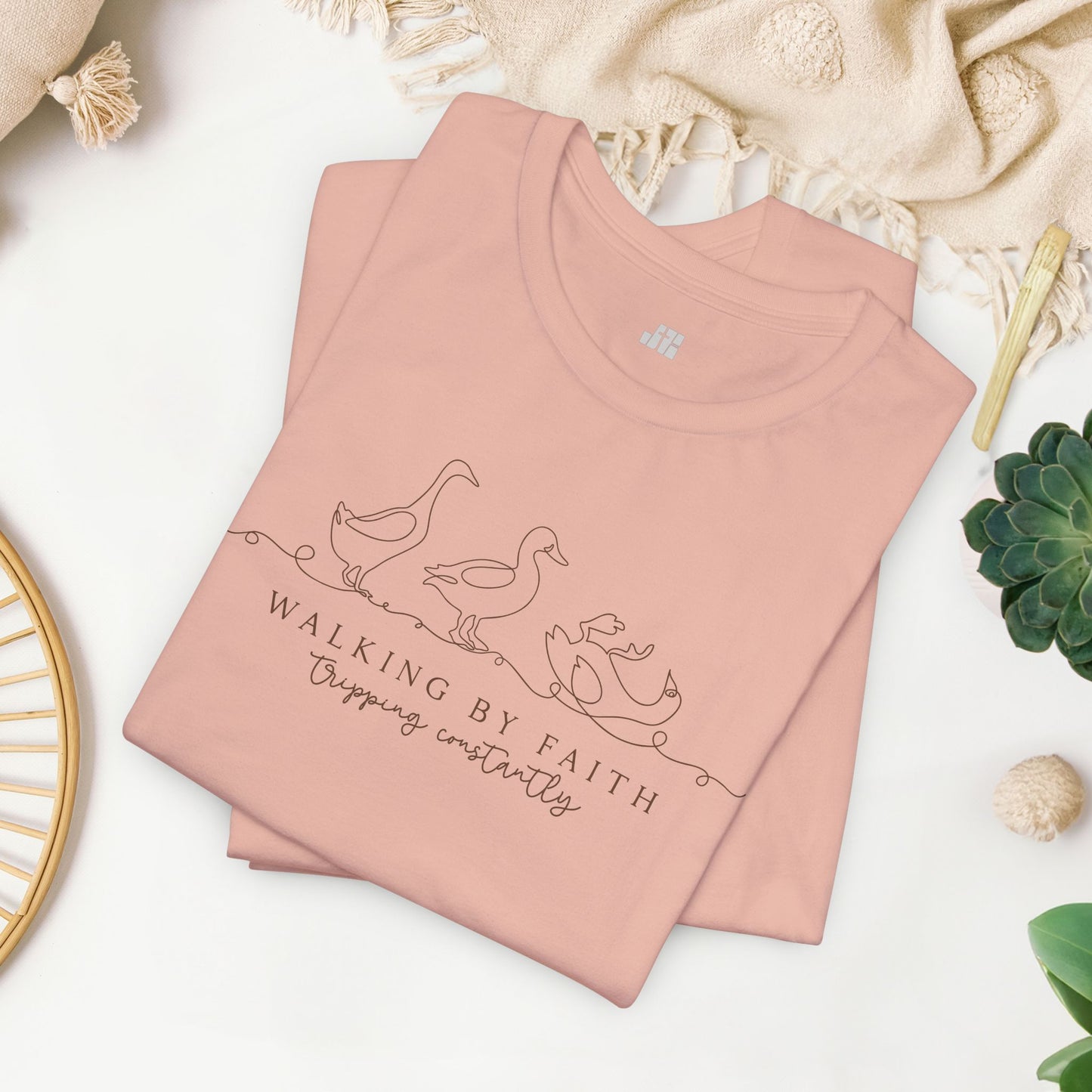 Walking By Faith Tripping Constantly Soft Cotton Tee