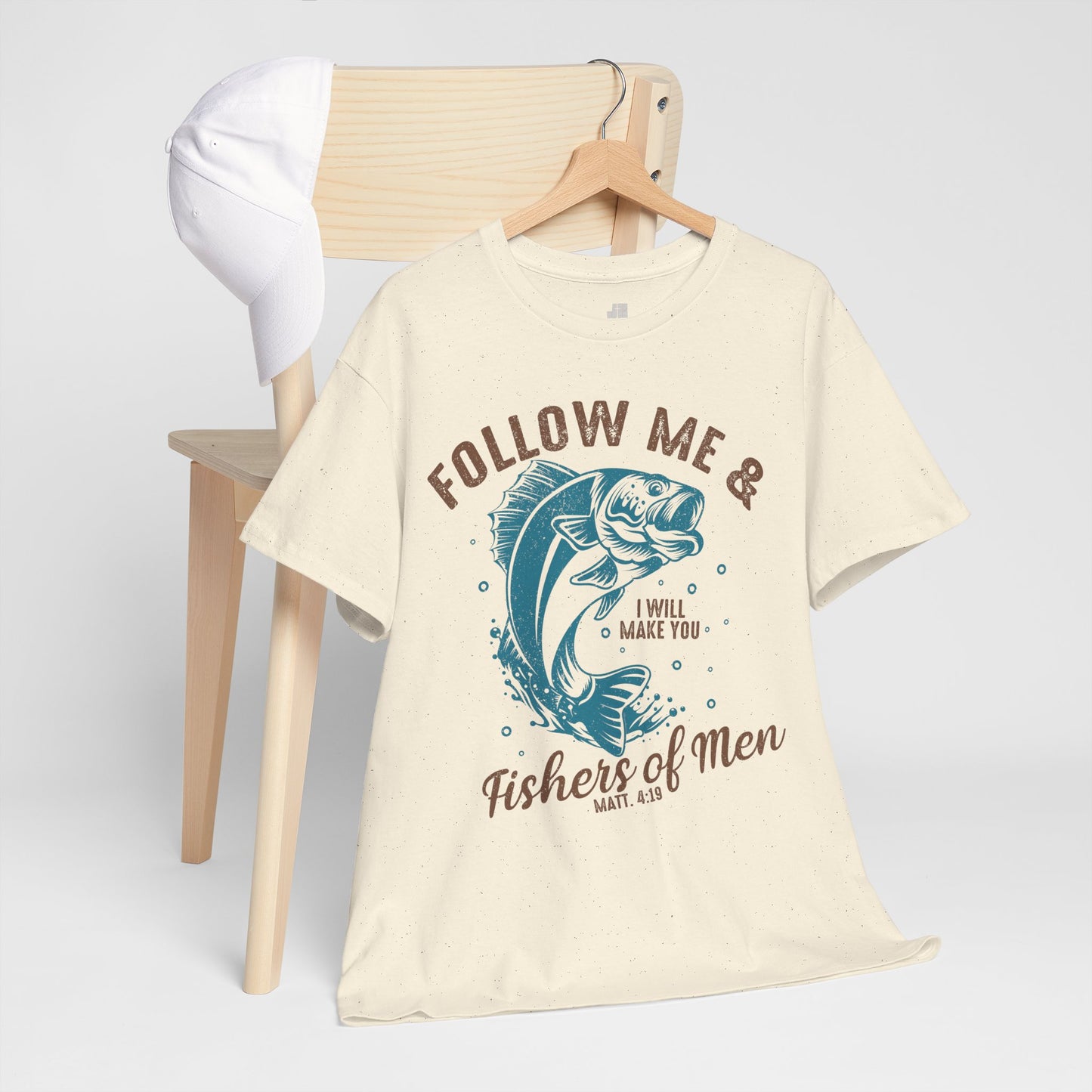 Follow Me Heavy Cotton Tee - Matthew 4:19