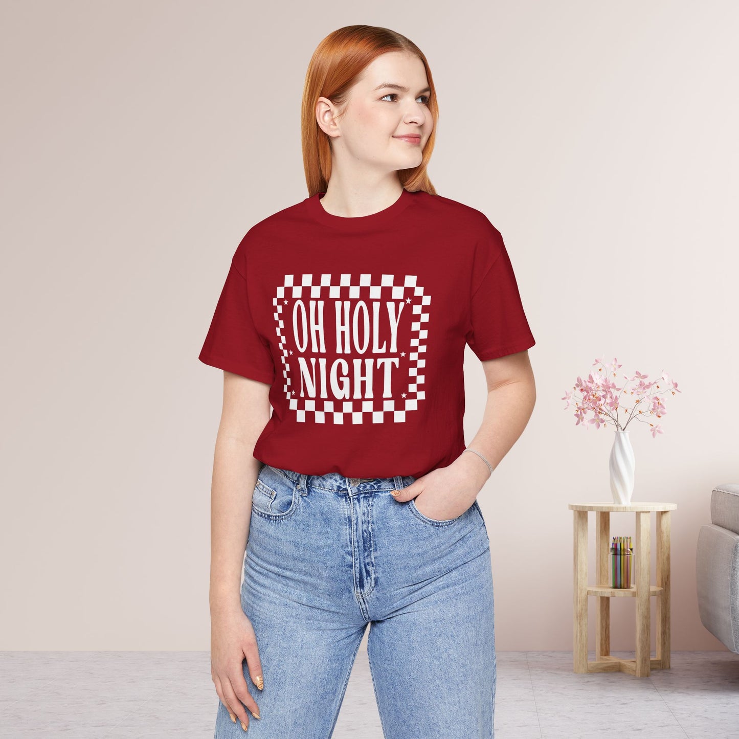 Oh Holy Night Soft Cotton Tee - Christian Christmas Shirt