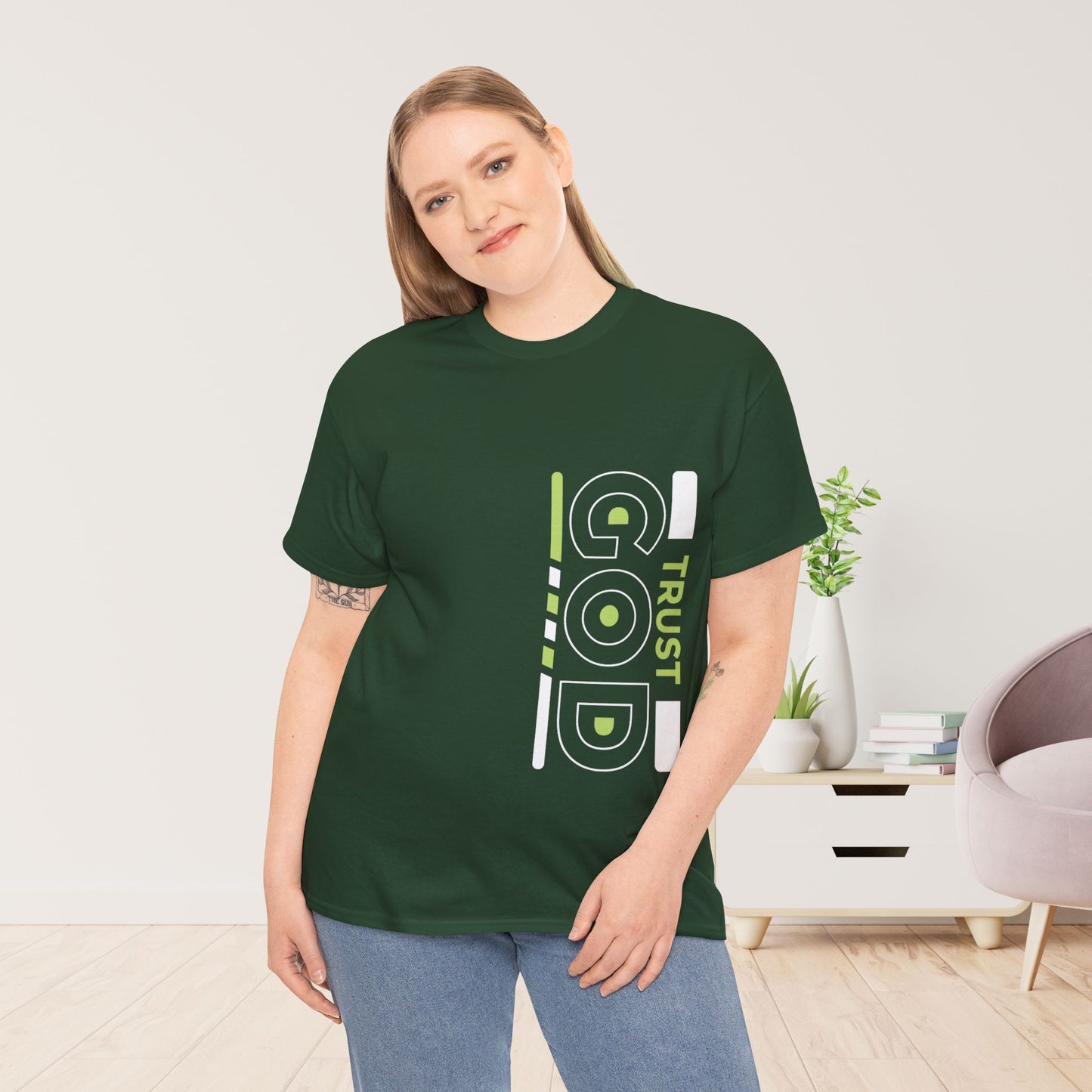Keep Calm and Trust God Heavy Cotton Tee