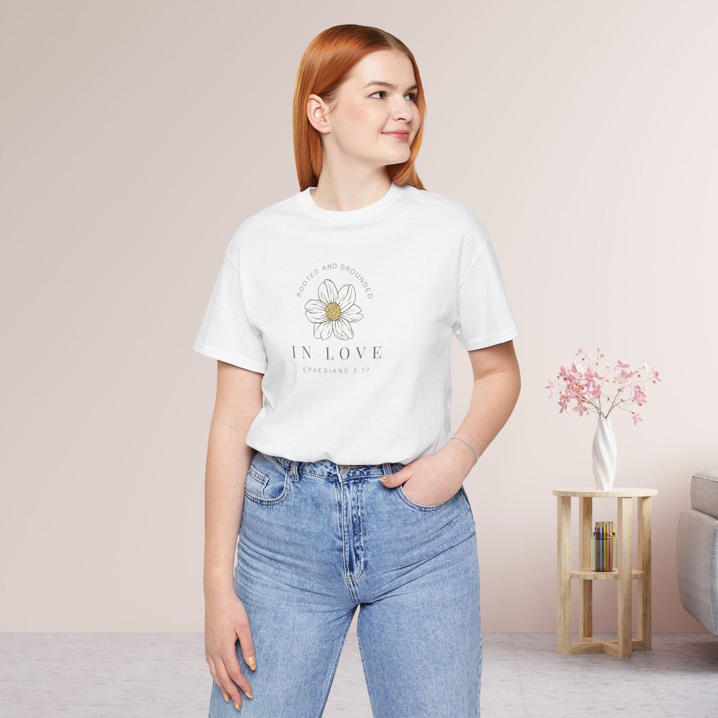 Rooted and Grounded in Love Soft Cotton Tee